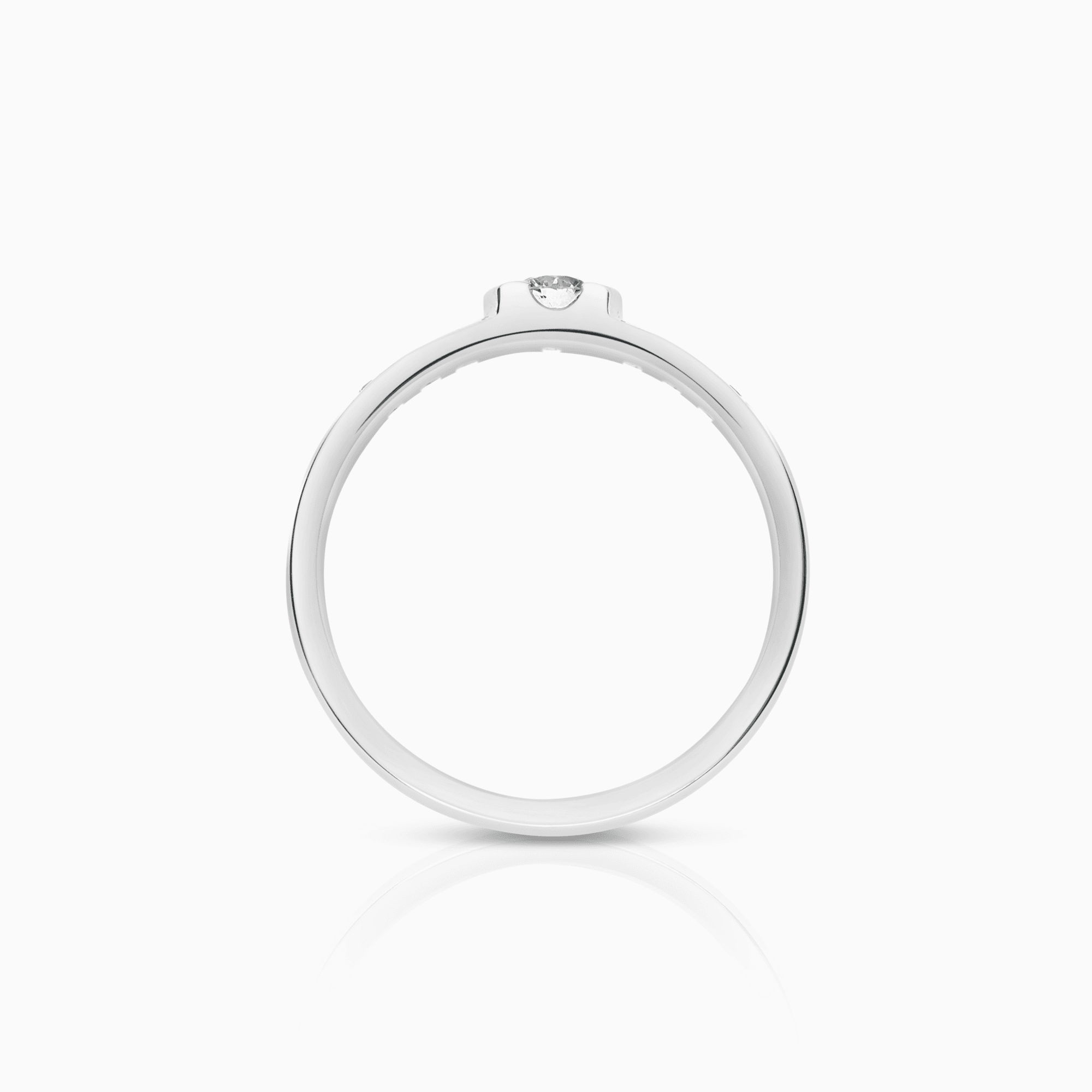 Sidostensring 0,28ct 18K vitguld