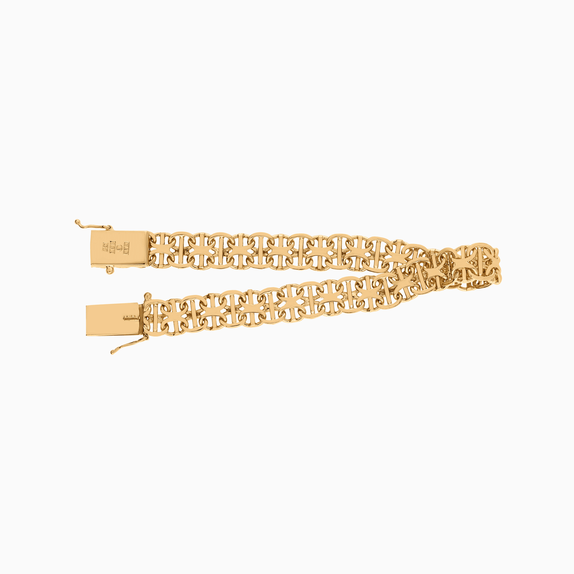 X-link bracelet with bar 17.79g 18K gold