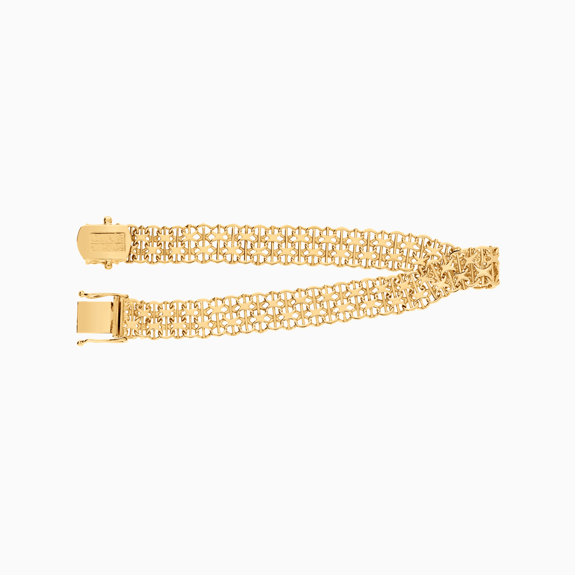 X-Link Bracelet with Bar 13.57g 18K Gold
