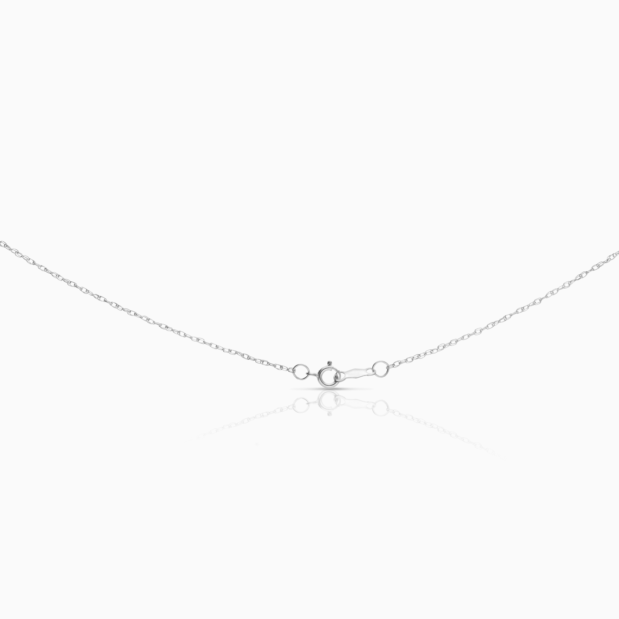 Necklace with diamond cross pendant 0.15ct 10K white gold