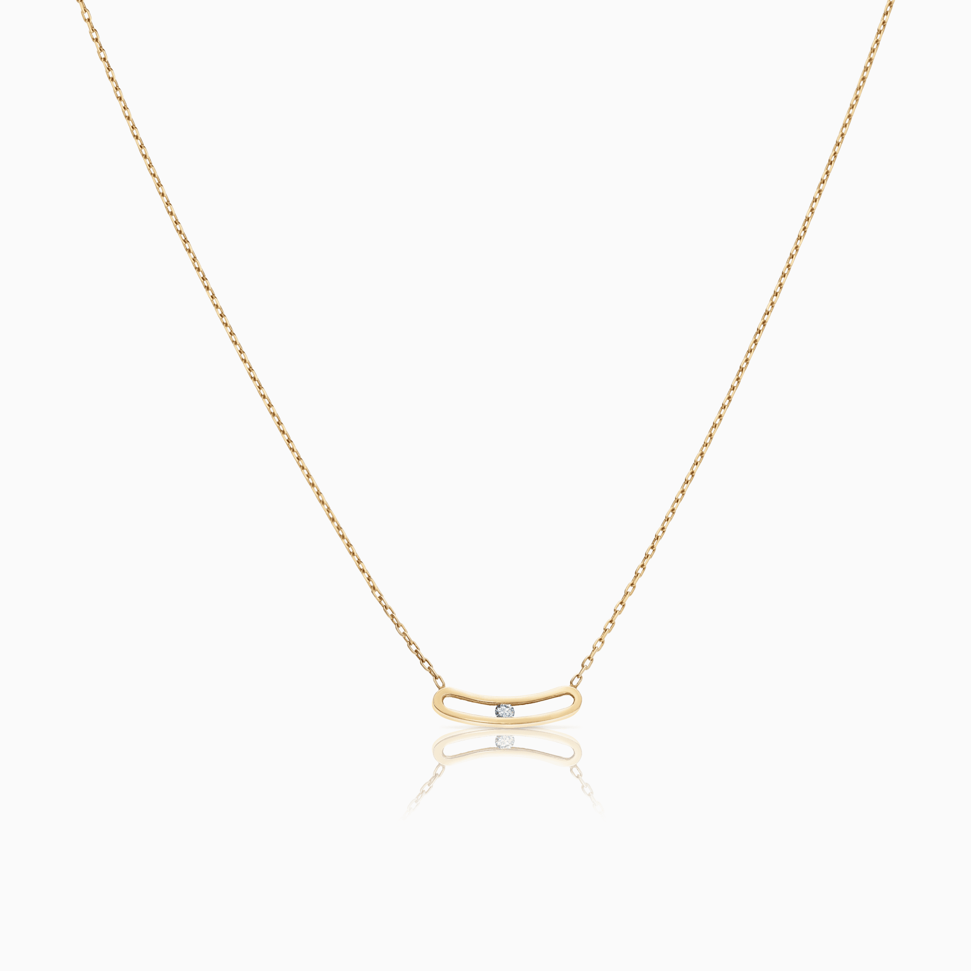 Halsband med diamanthänge 0,025ct 14K guld