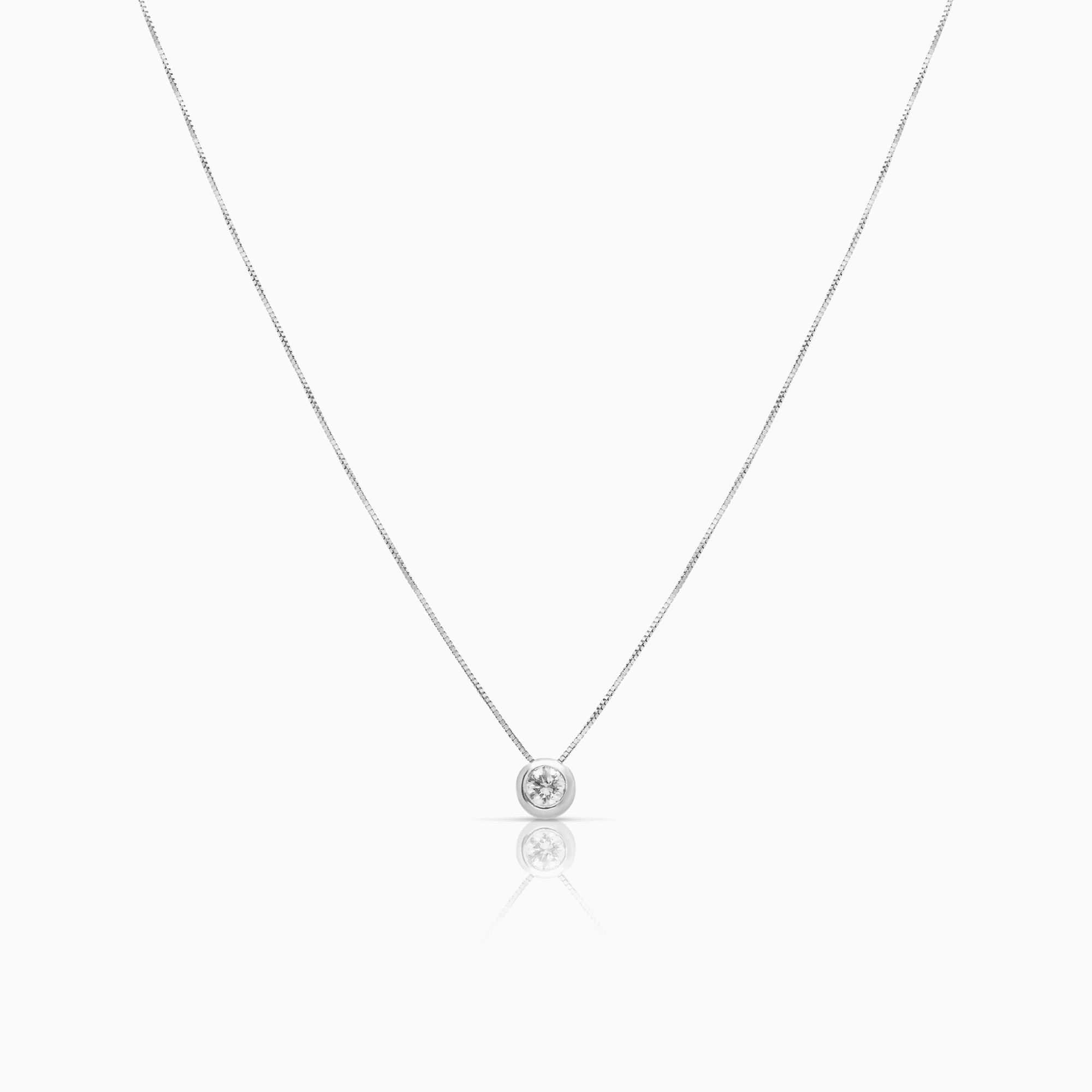 Halsband med diamanthänge 0,25ct 18K vitguld