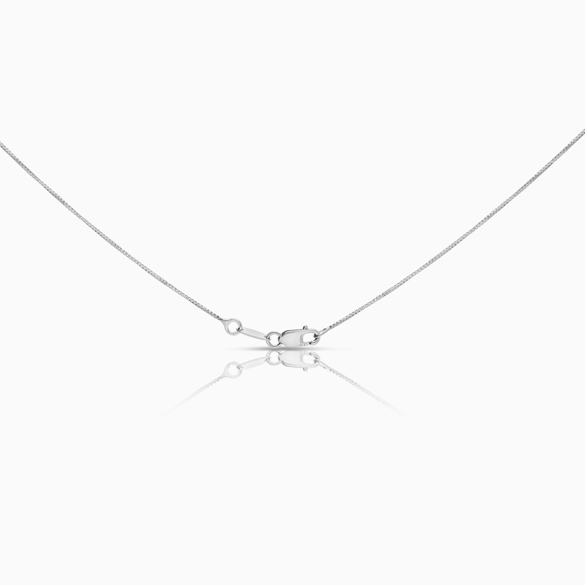 Necklace with diamond pendant 0.08ct 18K white gold