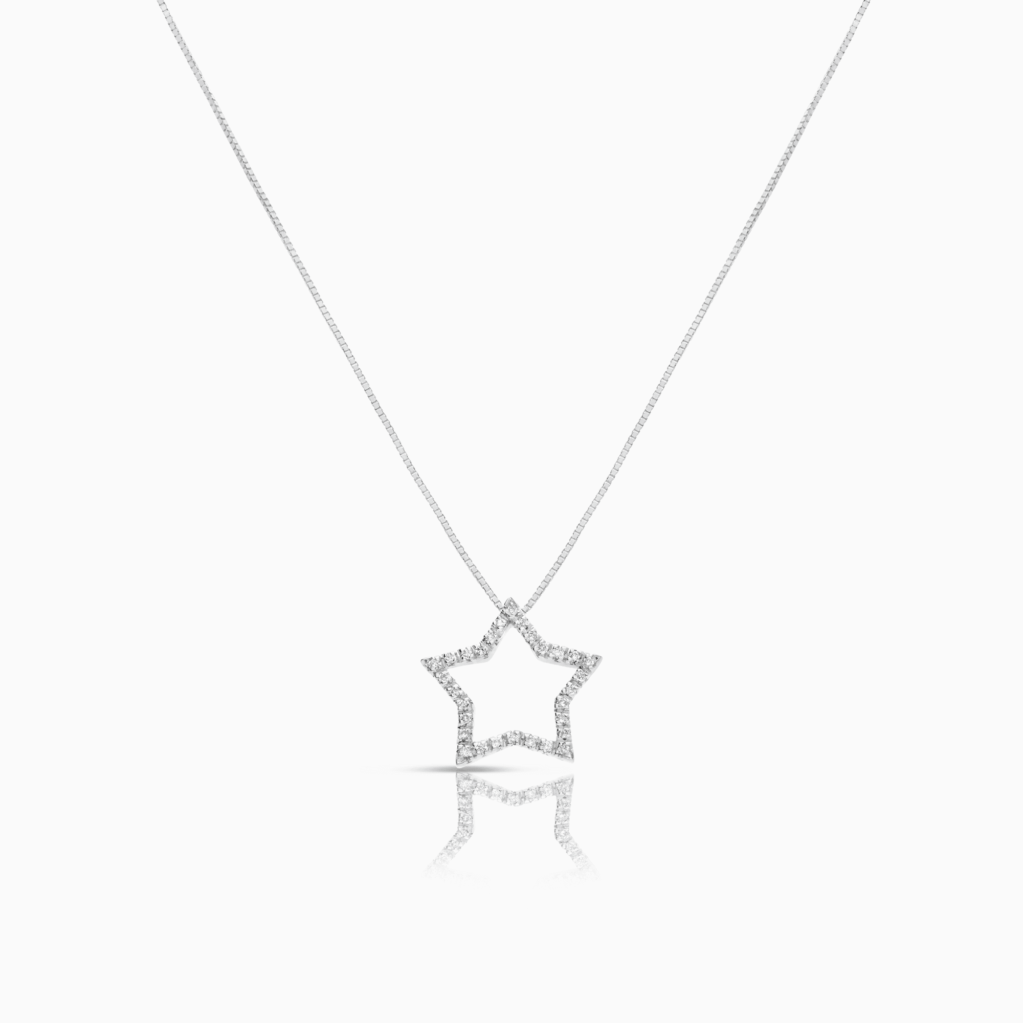 Halsband med diamanthänge 0,30ct 18K vitguld