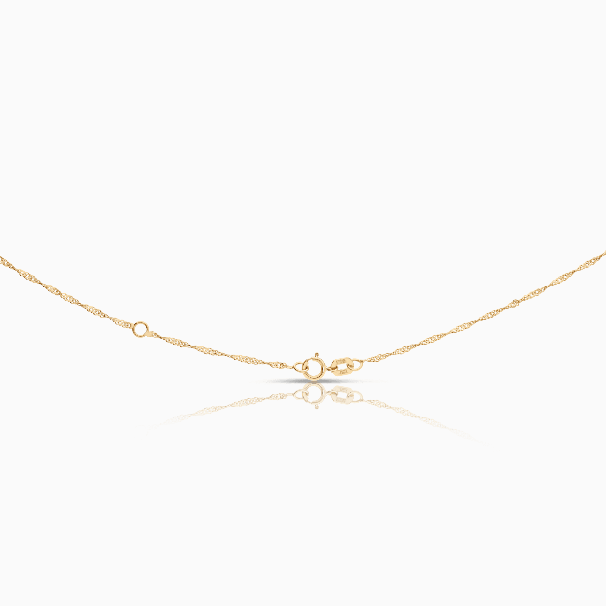 Necklace with heart diamond pendant 0.03ct 18K gold