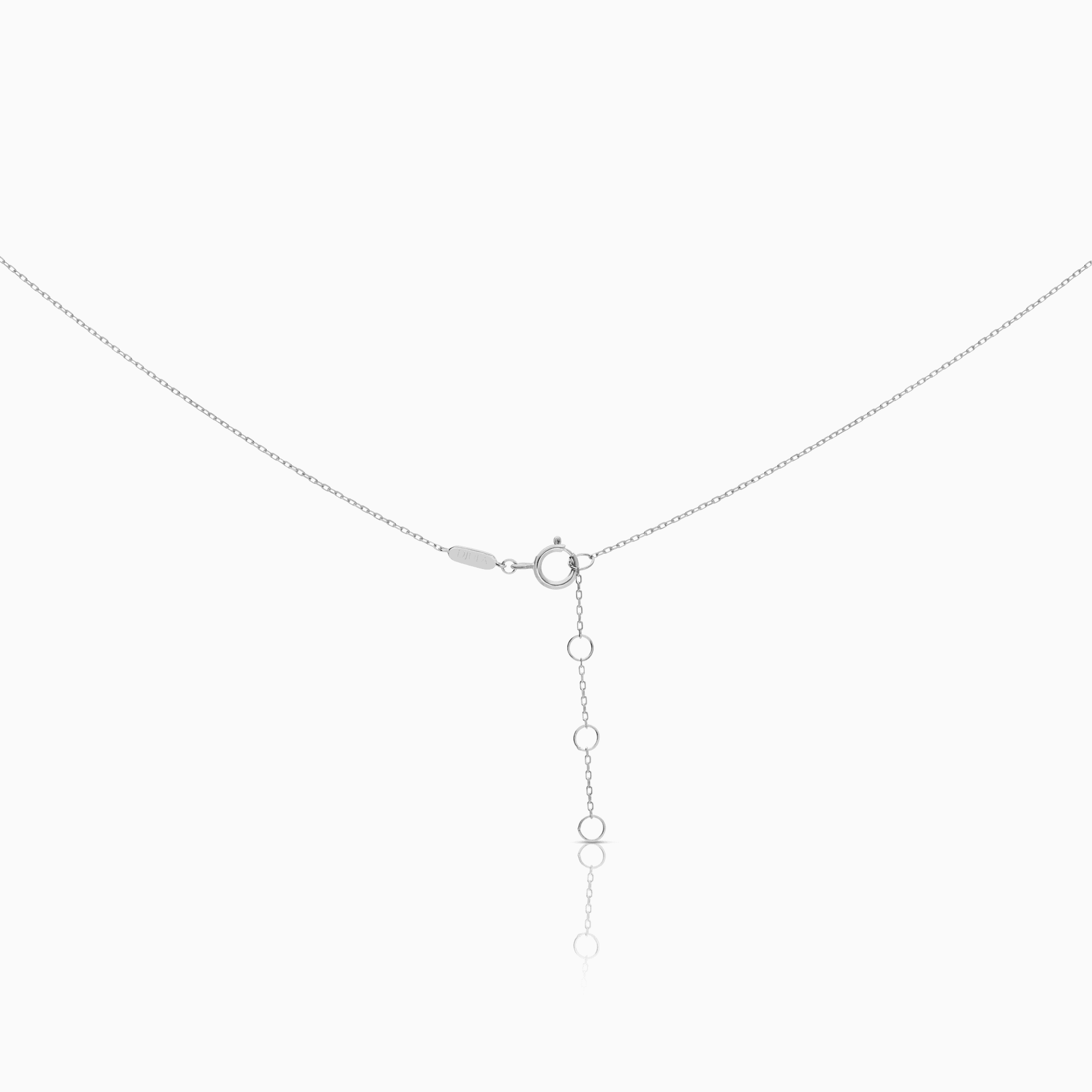 Necklace with diamond pendant 0.07ct 18K white gold