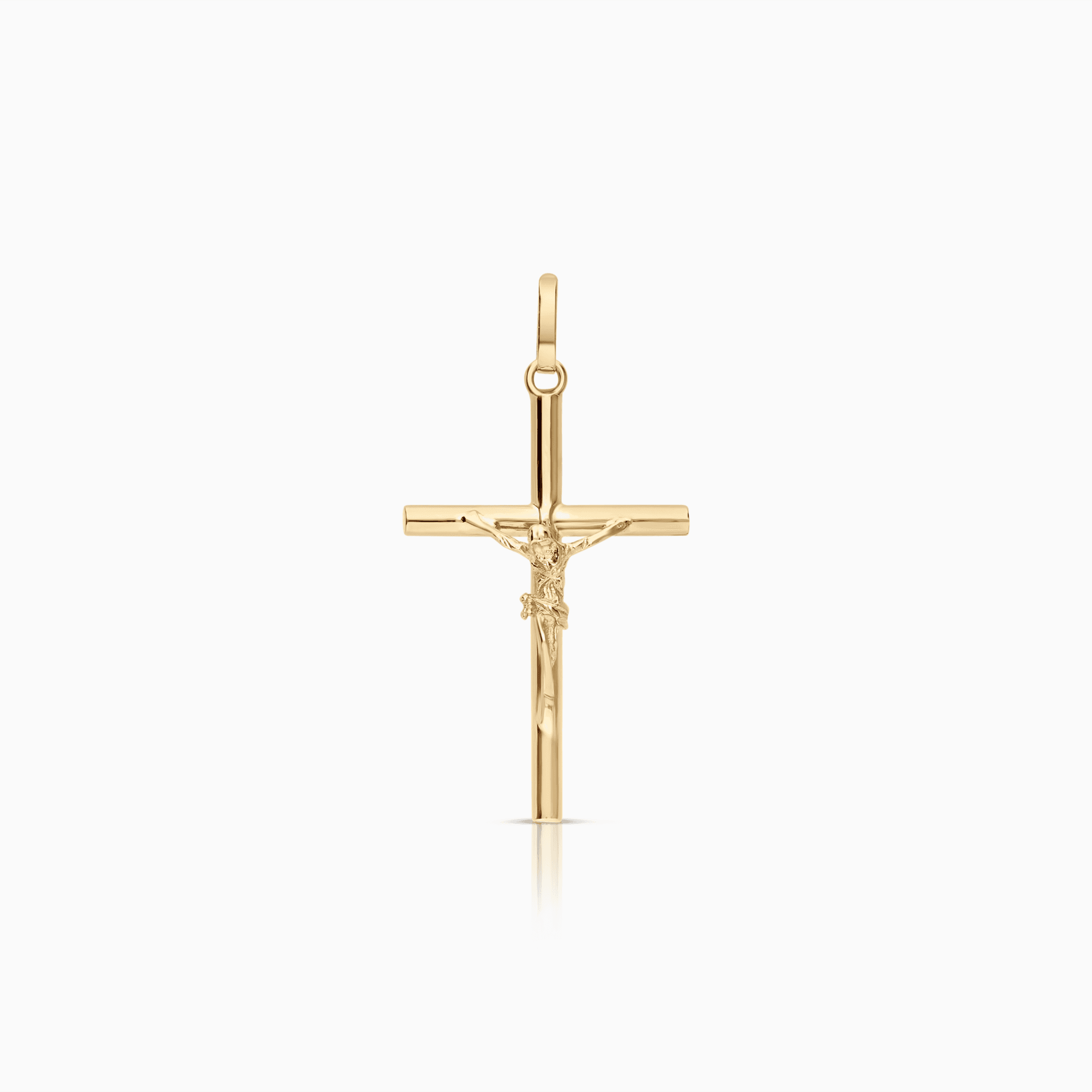 Pendant cross with Jesus 0.64g 18K gold