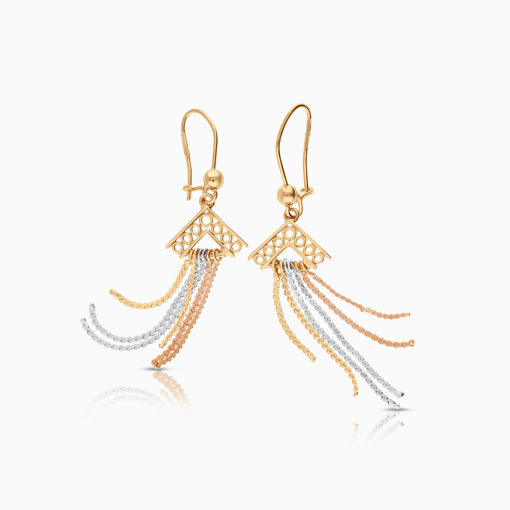 Gold earrings 3.50g 18K yellow/white gold