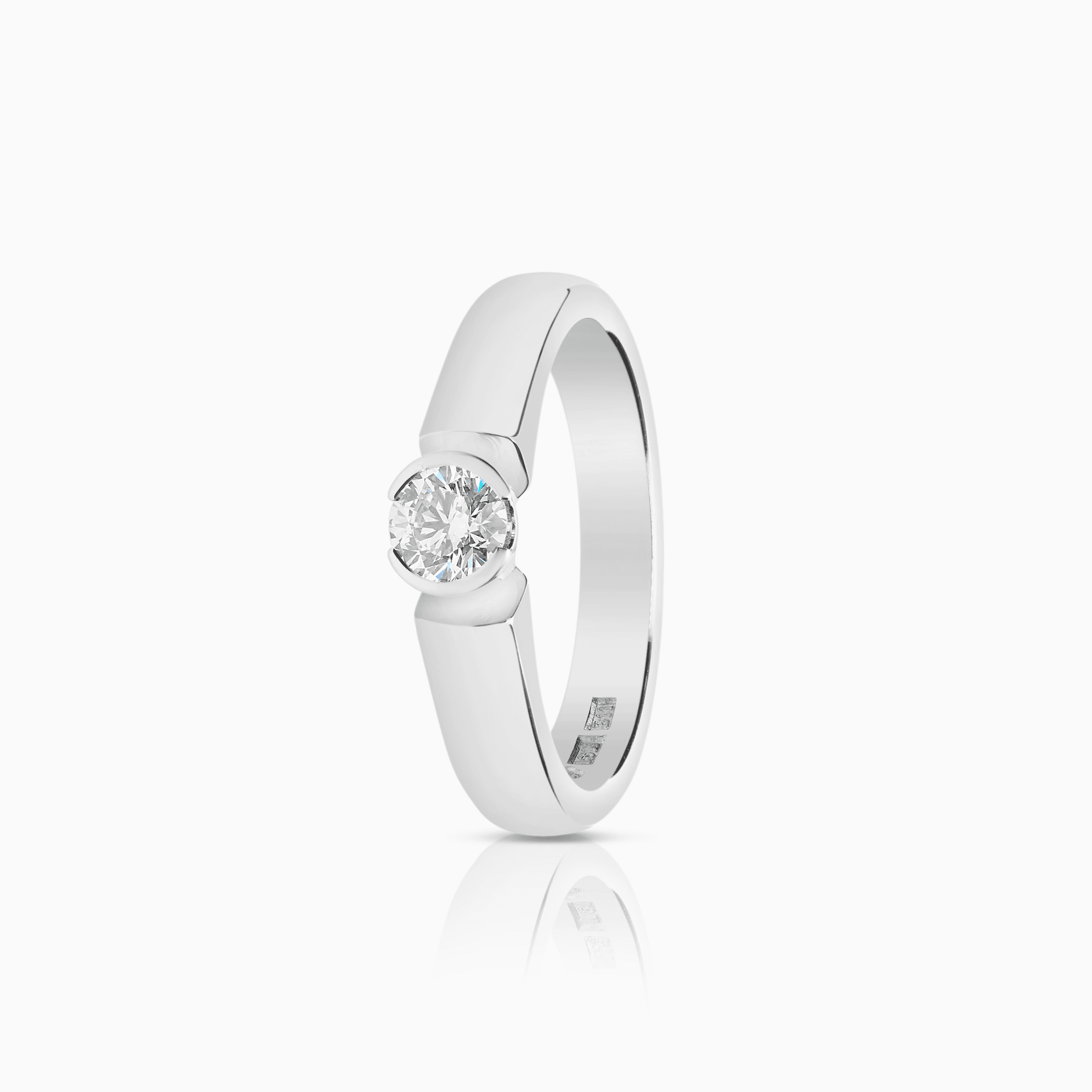 Solitaire-ring 0,30 ct 18K hvitt gull