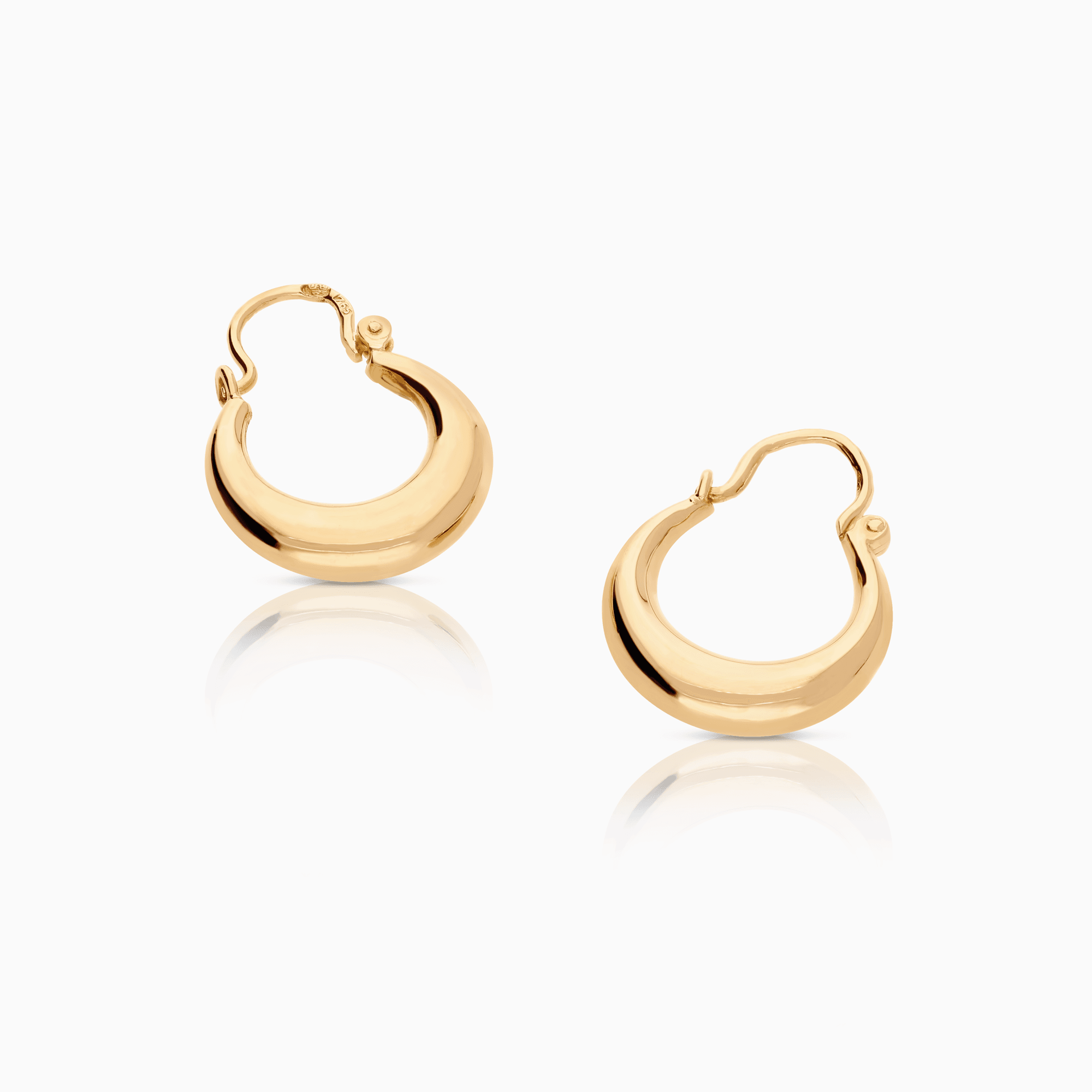 Gold hoop earrings 1.02g 18K gold