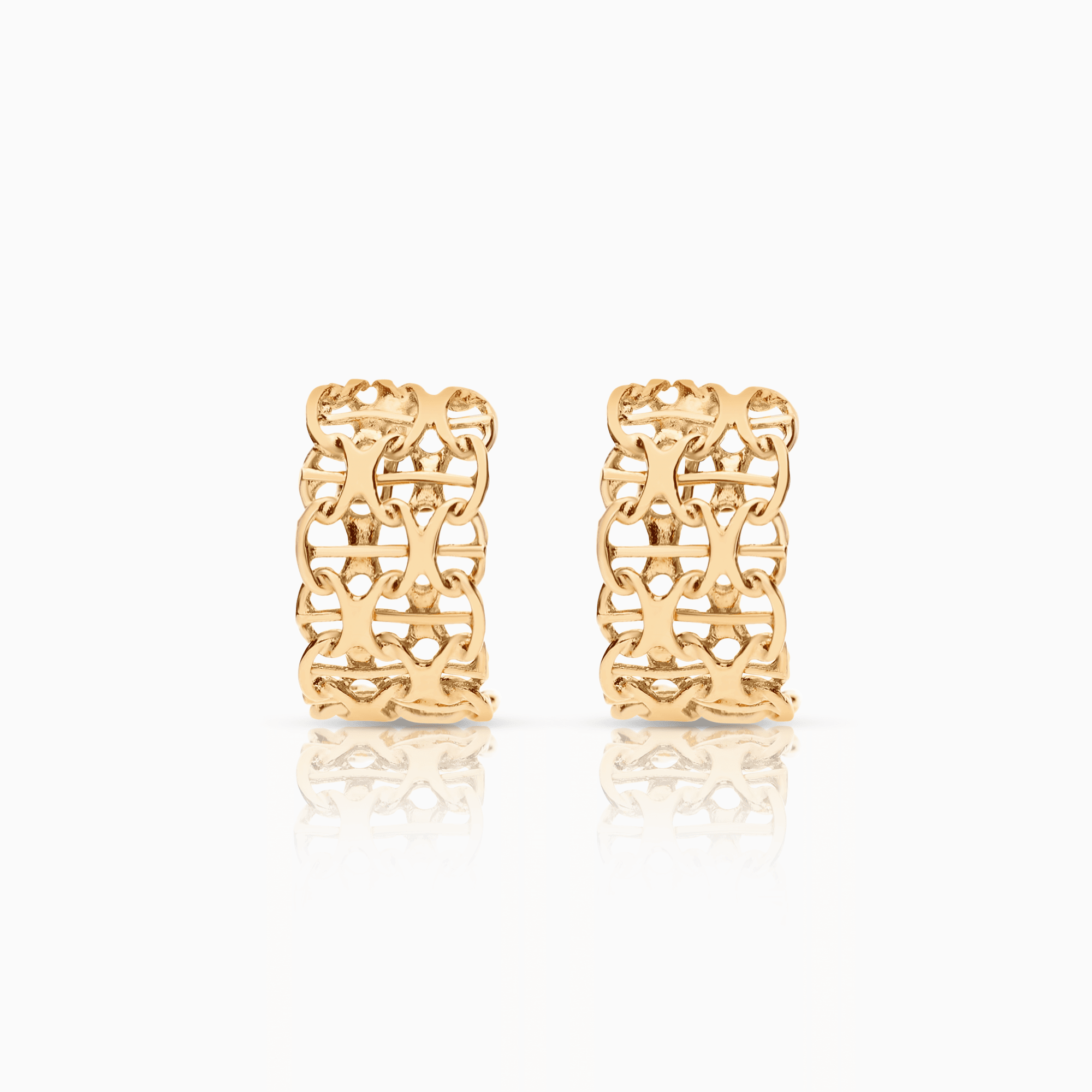 X-Link Earrings 3.46g 18K Gold
