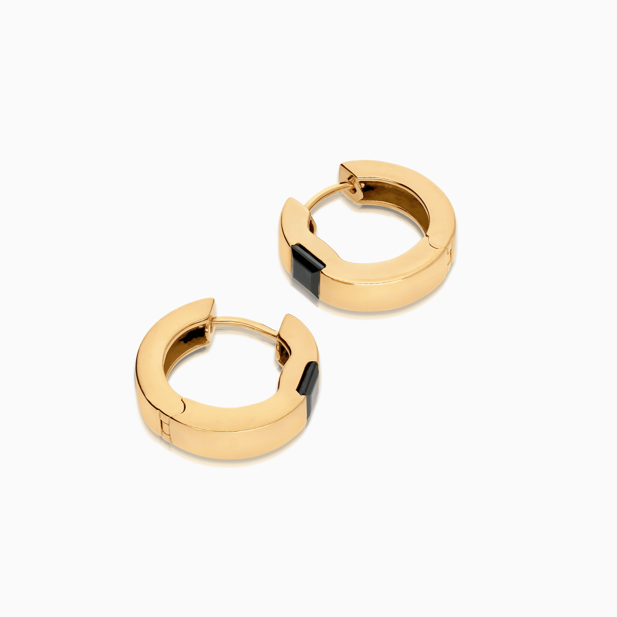 Gold hoop earrings with sapphire 3.05g 18K gold