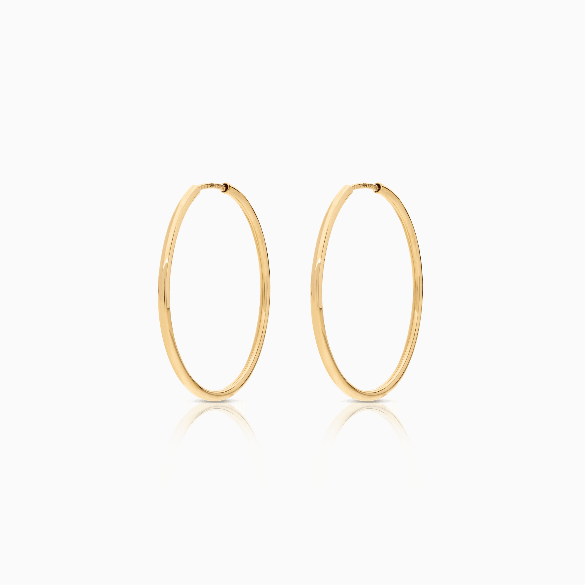 Gold hoop earrings 2.40g 18K gold