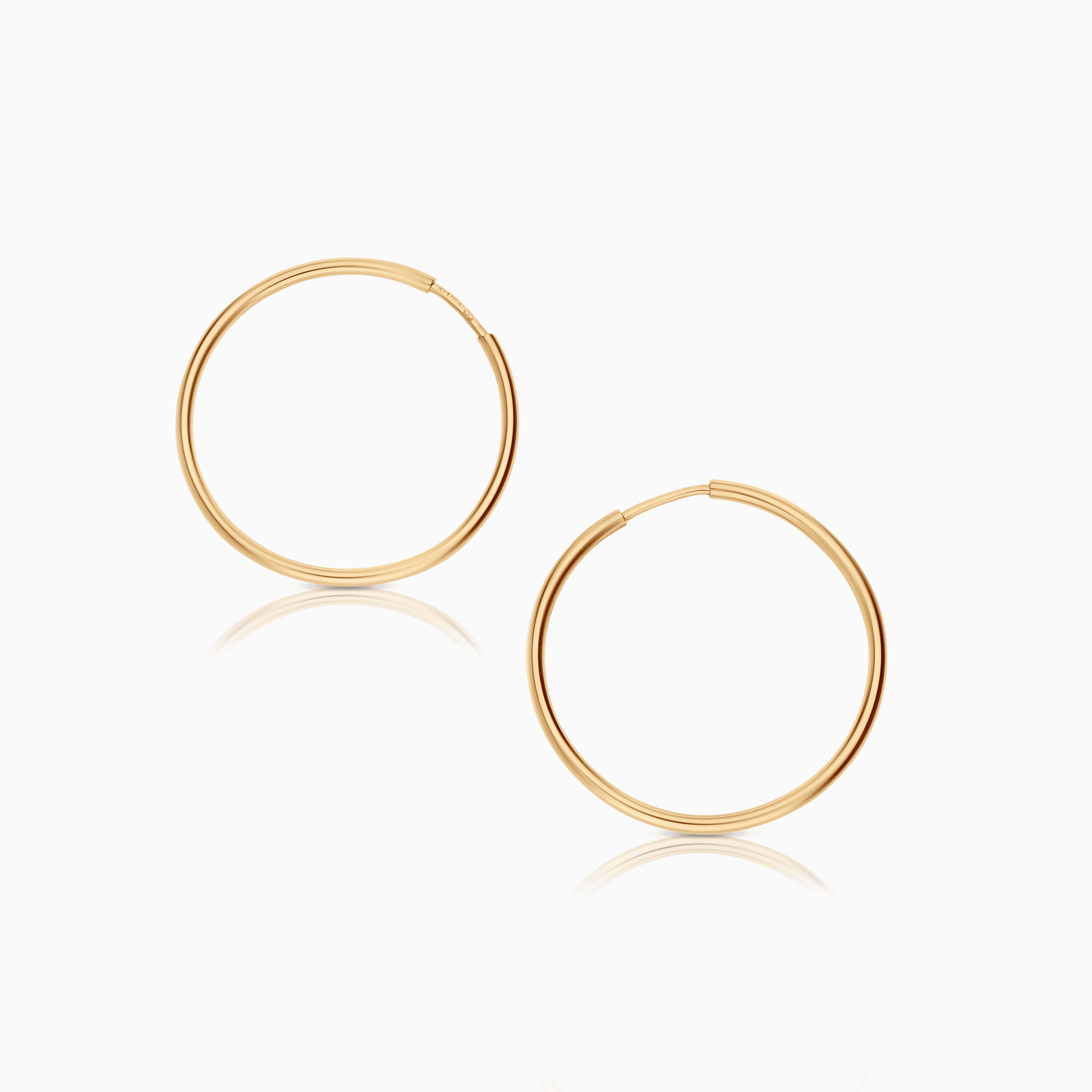 Gold hoop earrings 2.40g 18K gold