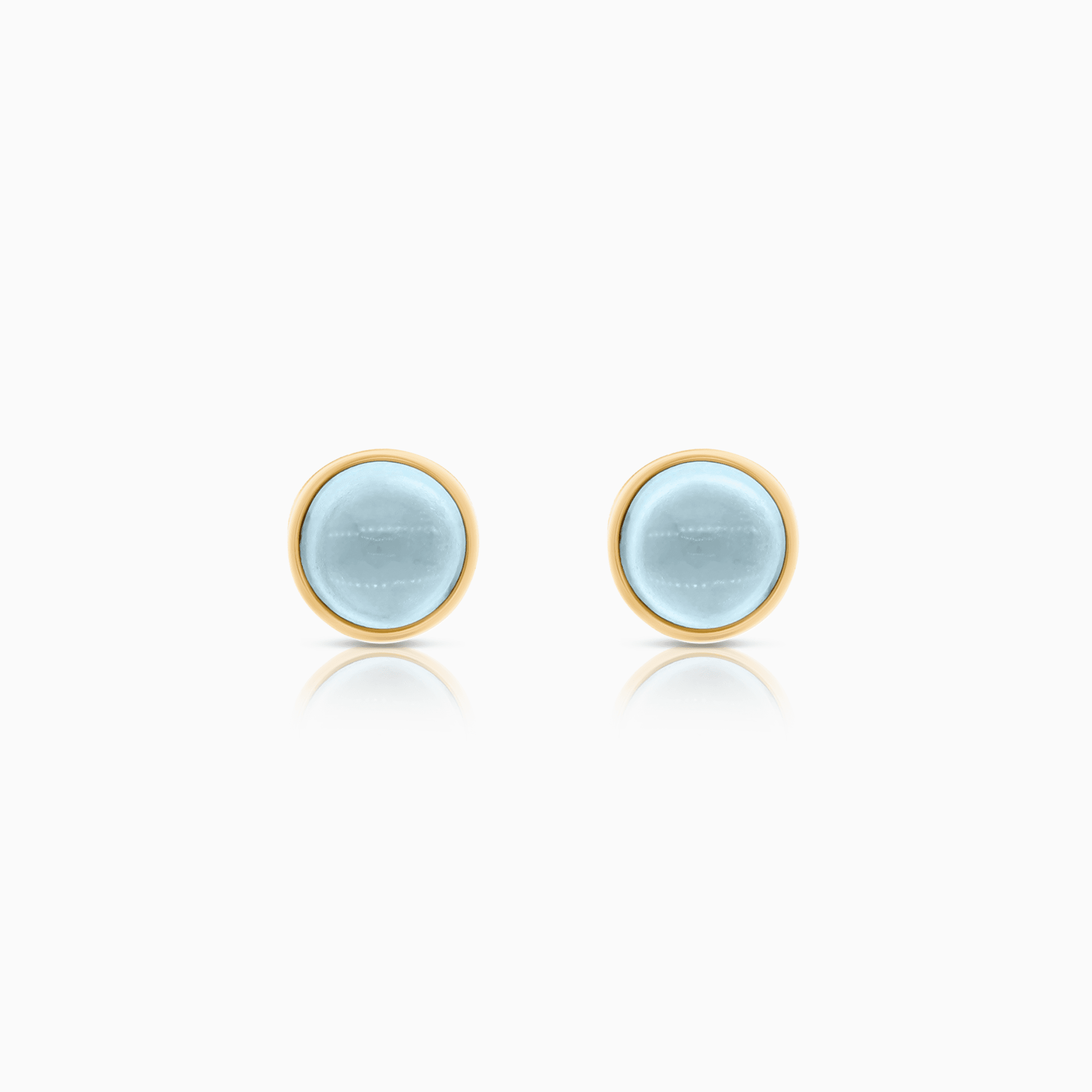 Gold earrings with blue stones 1.10g 18K gold
