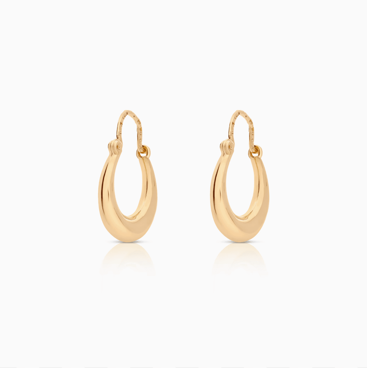 Gold hoop earrings 1.02g 18K gold