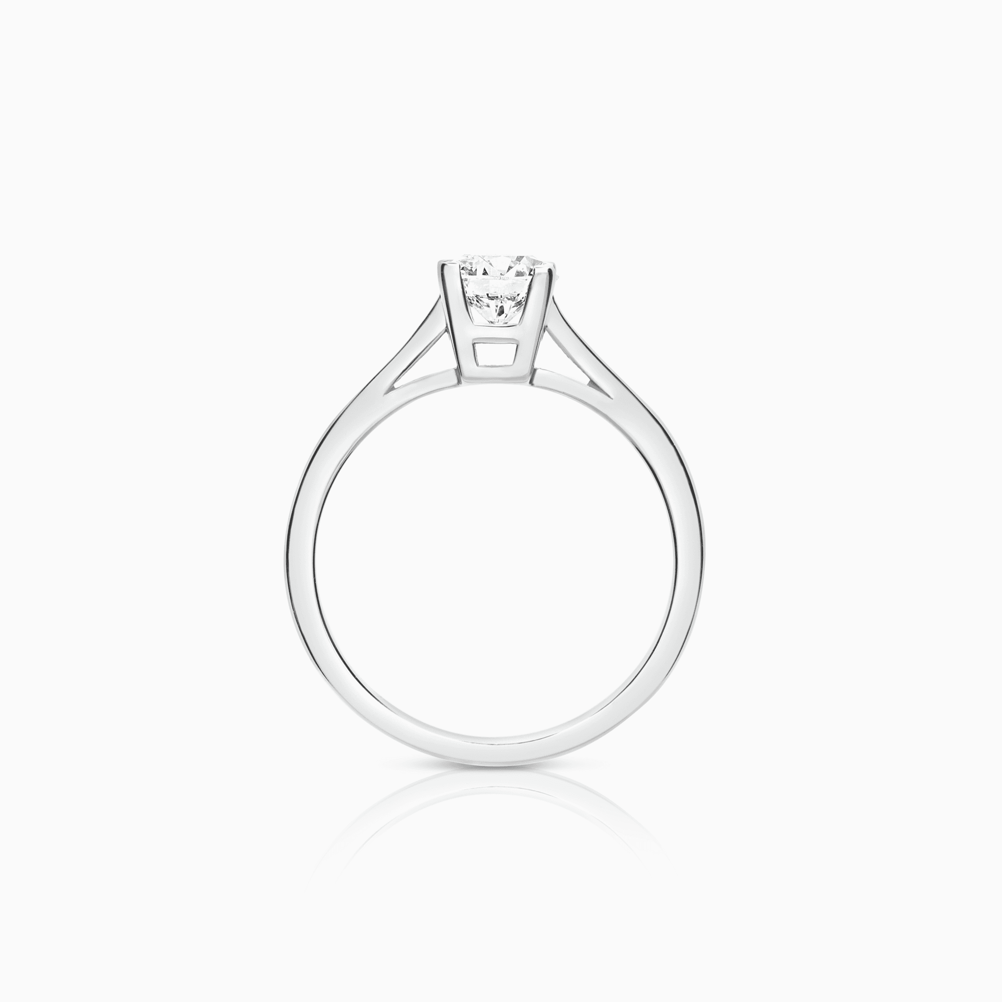 Solitaire-ring 0,70ct 18K hvitt gull GIA sertifikat
