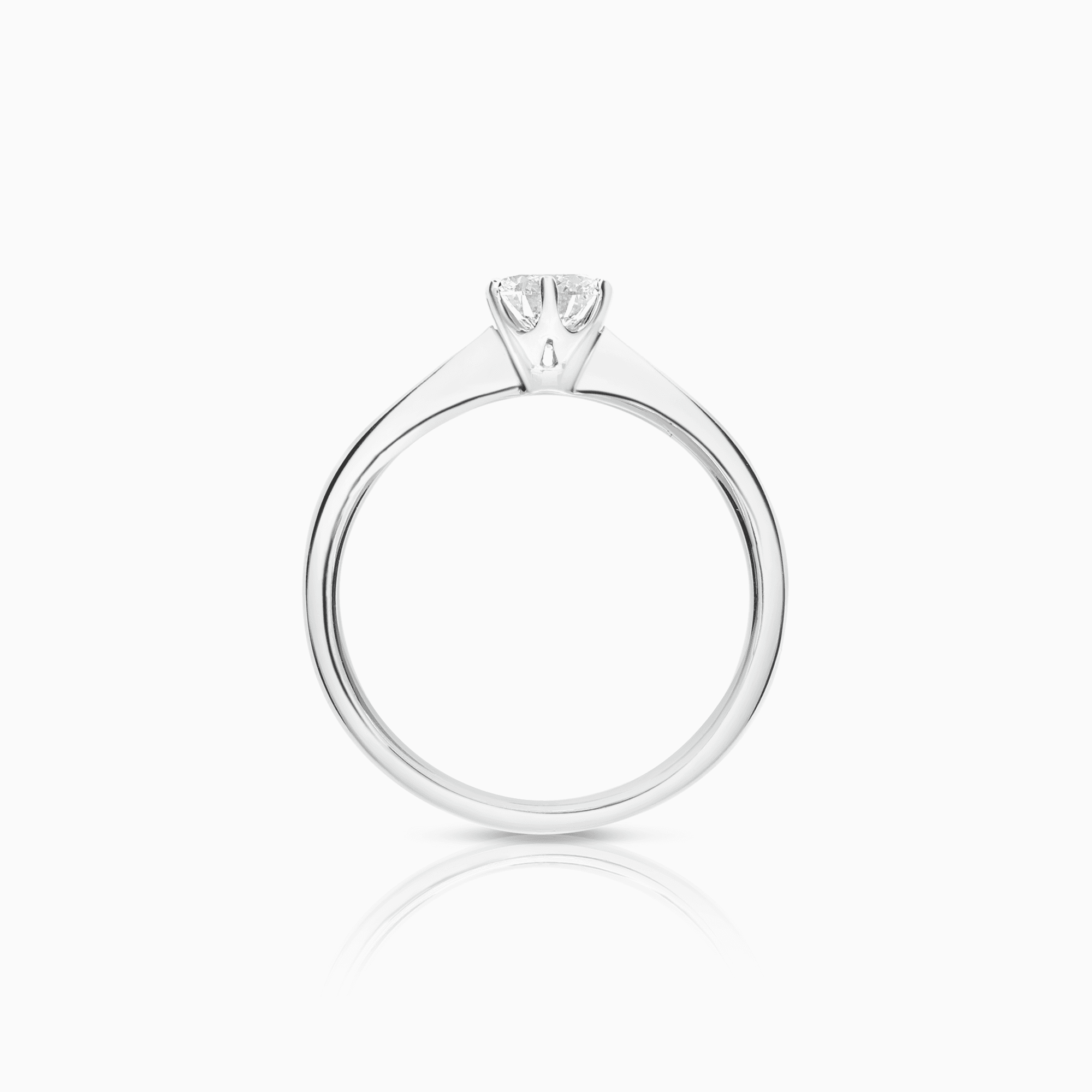 Solitaire-ring 0,40ct 18K hvitt gull GIA-sertifikat