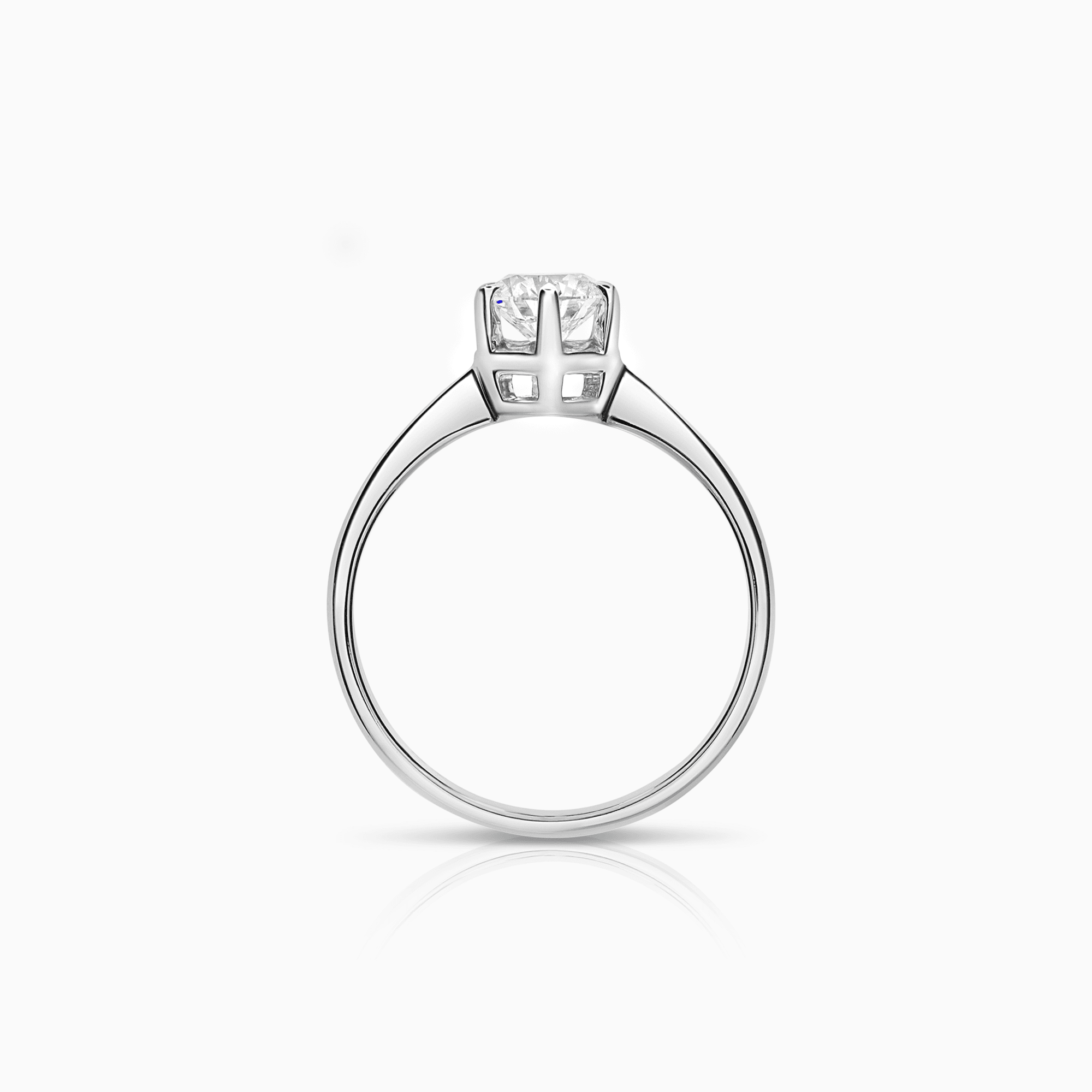 Solitaire-ring 0,62ct 18K hvitt gull GIA sertifikat
