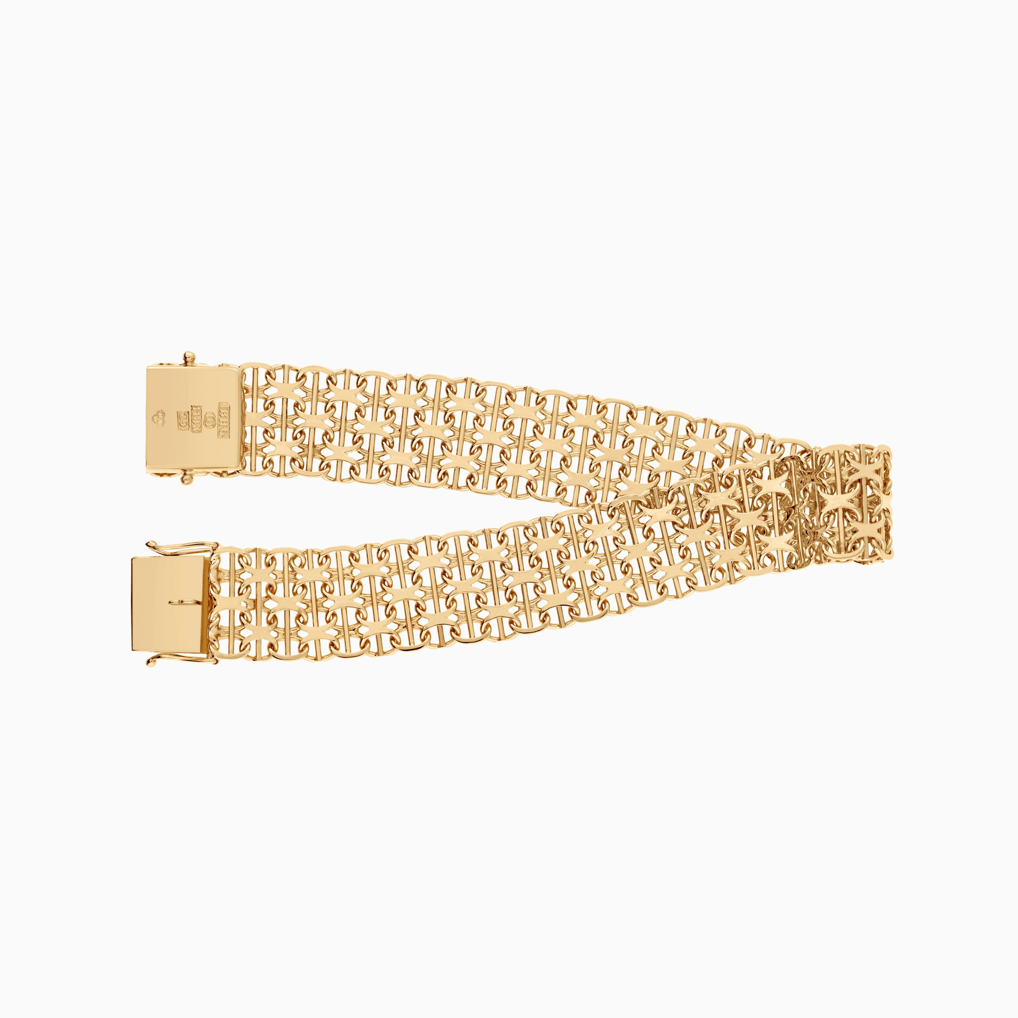 X-länk armband med stav 20,93g 18K guld