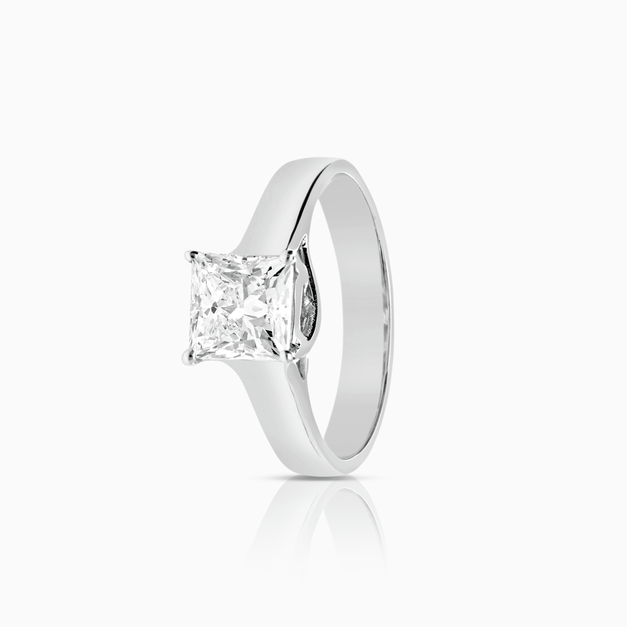 Solitärring princess 1,15ct 18K vitguld