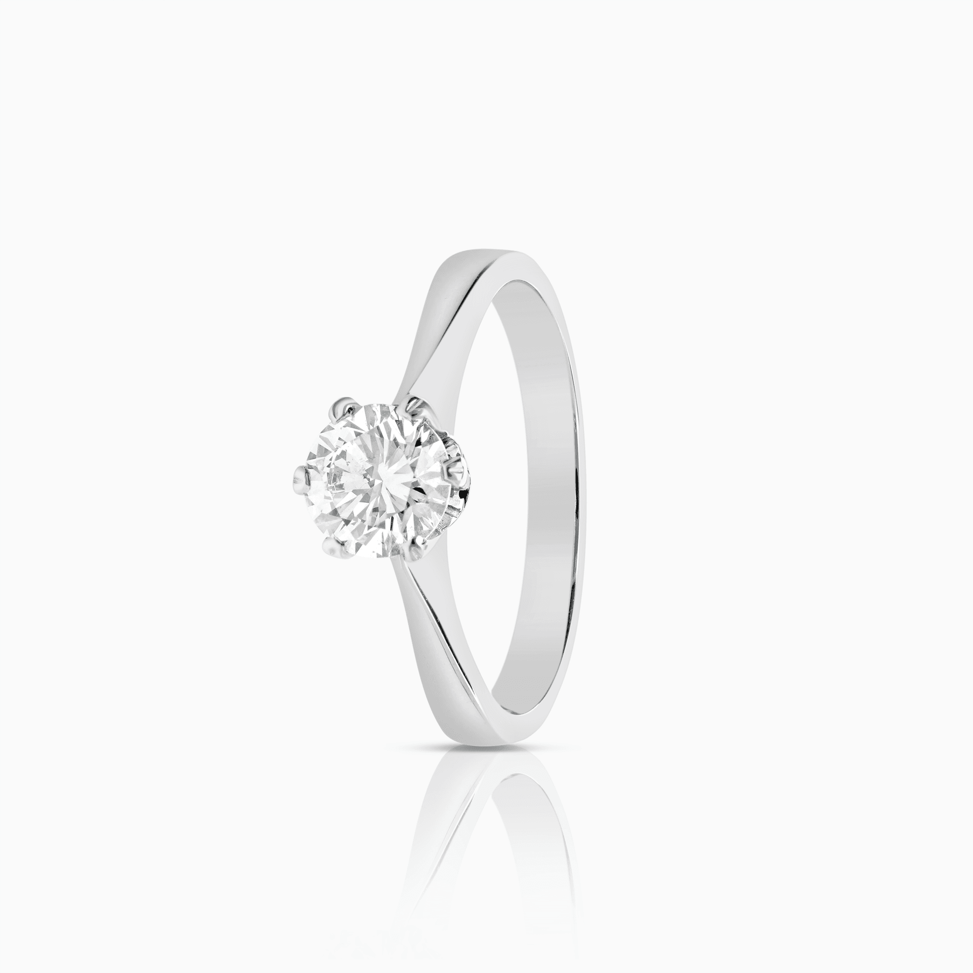 Solitärring 0,71ct 18K vitguld