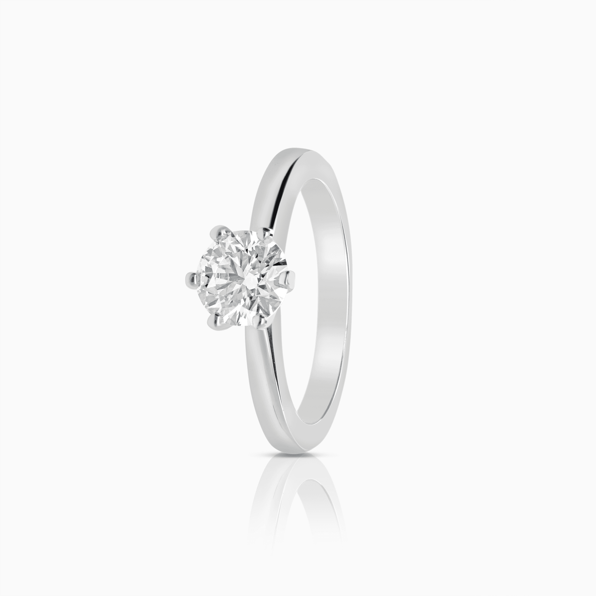Solitärring 0,75ct 18K vitguld