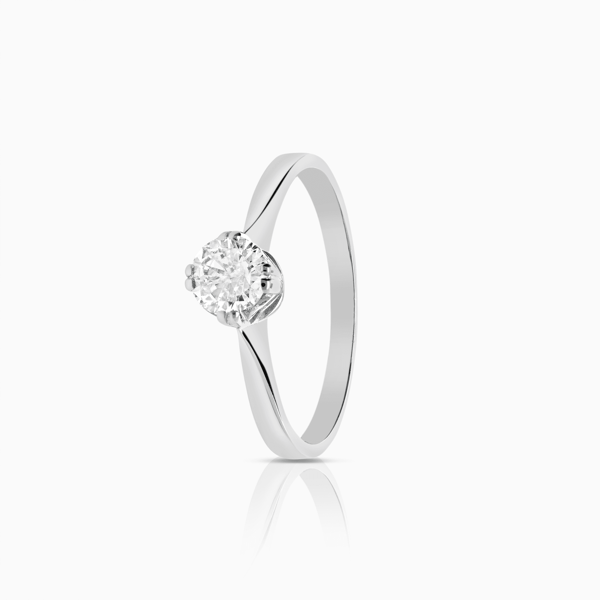 Solitärring 0,48ct 18K vitguld