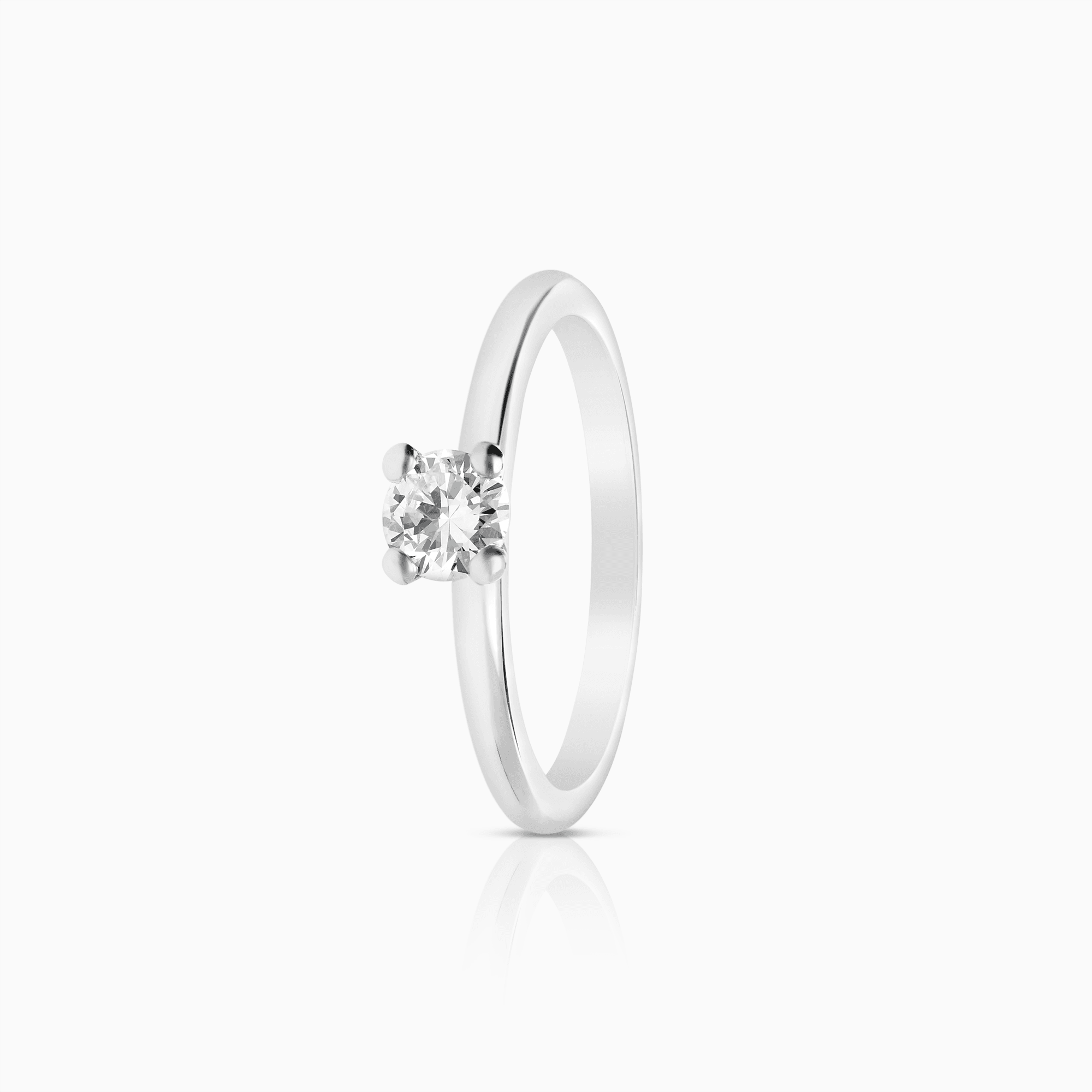 Solitärring 0,37ct 18K vitguld