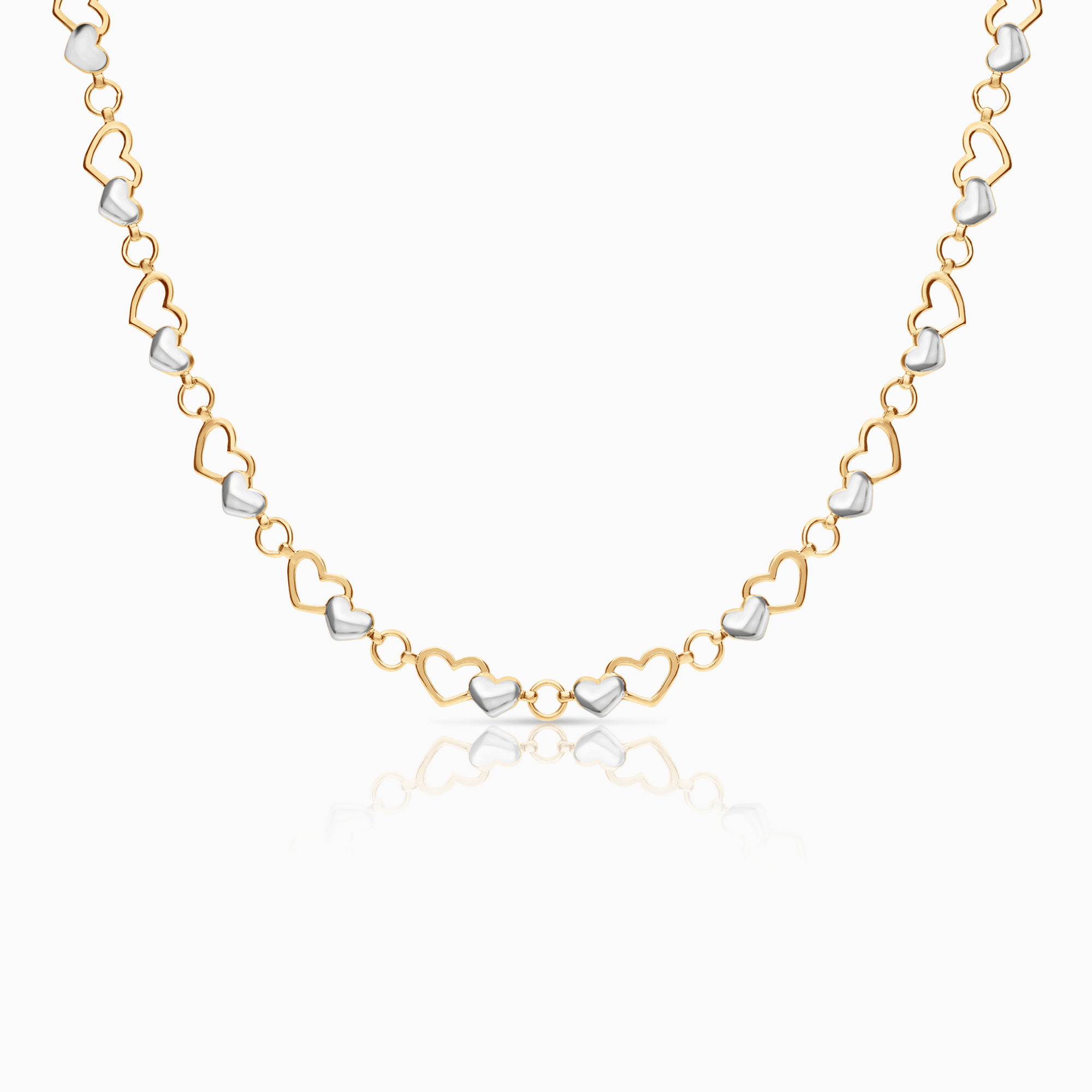 Gold necklace 9.86g 18K white/yellow gold