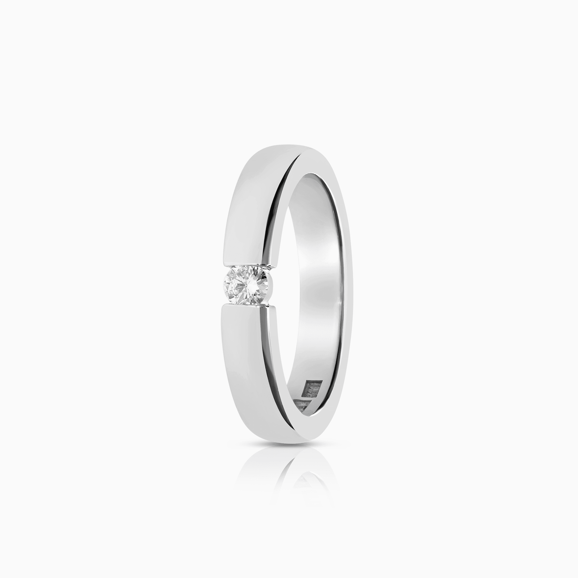 Enstensring 0,12ct 18K vitguld