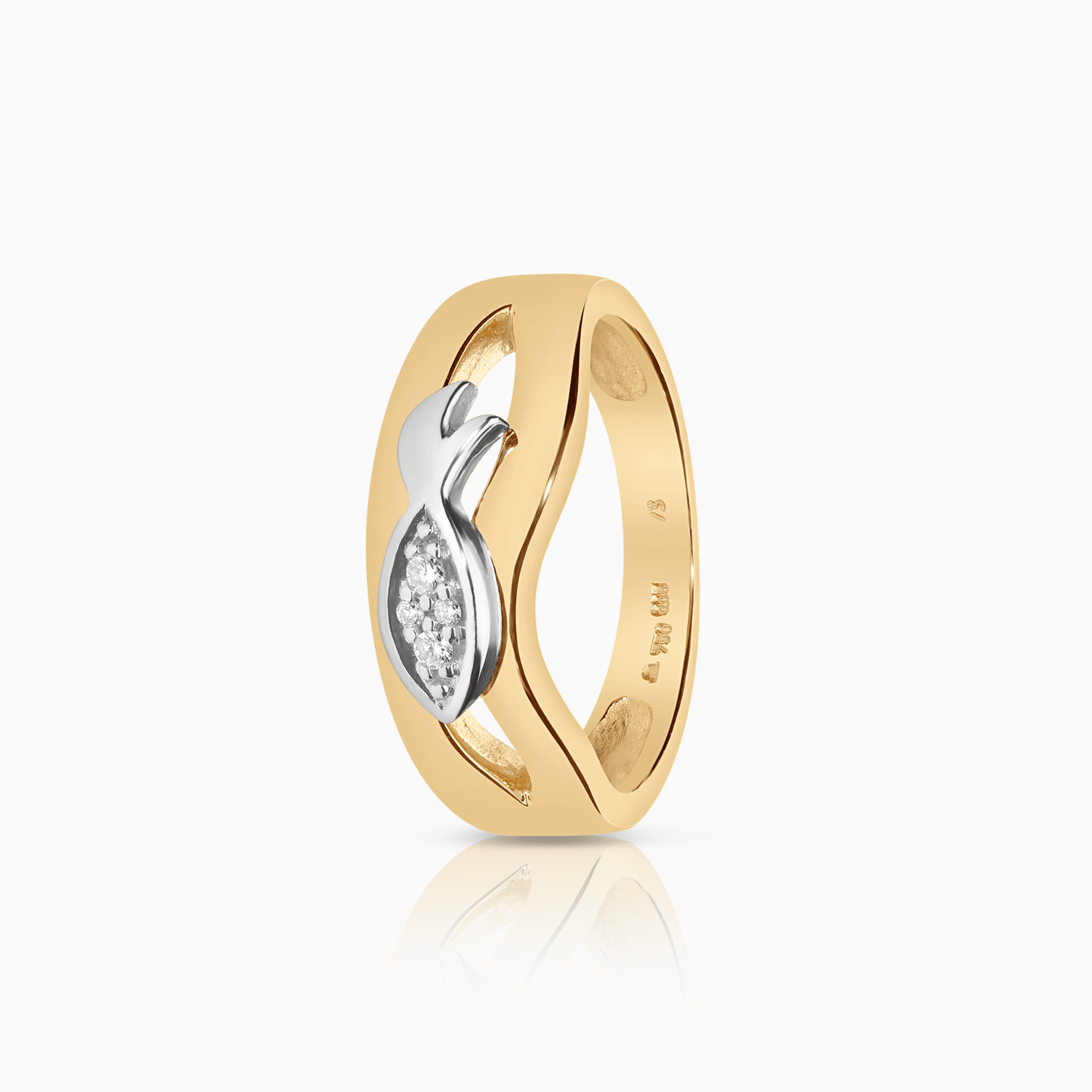 Diamantring 0,05ct 18K guld