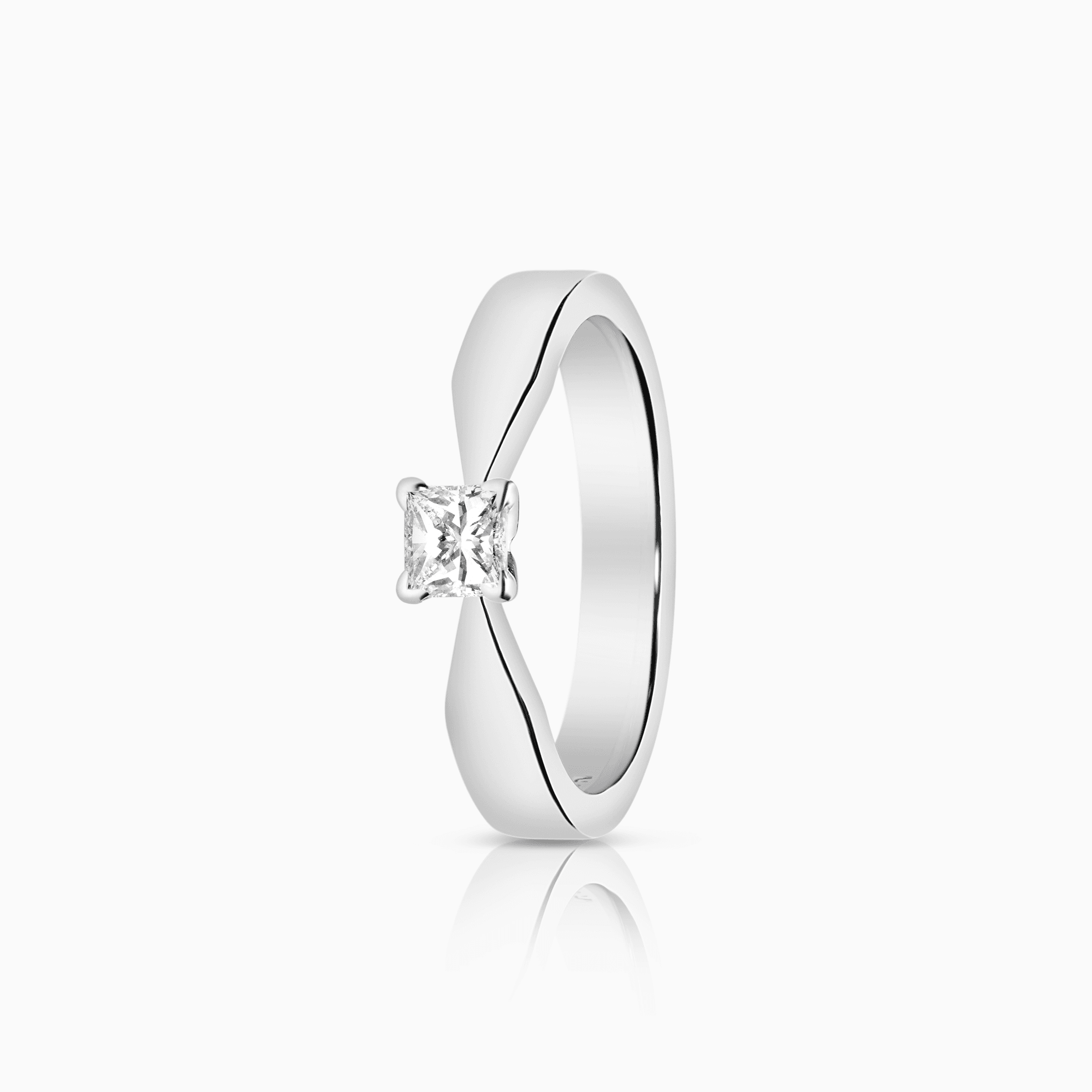 Solitärring princess 0,30ct 18K vitguld