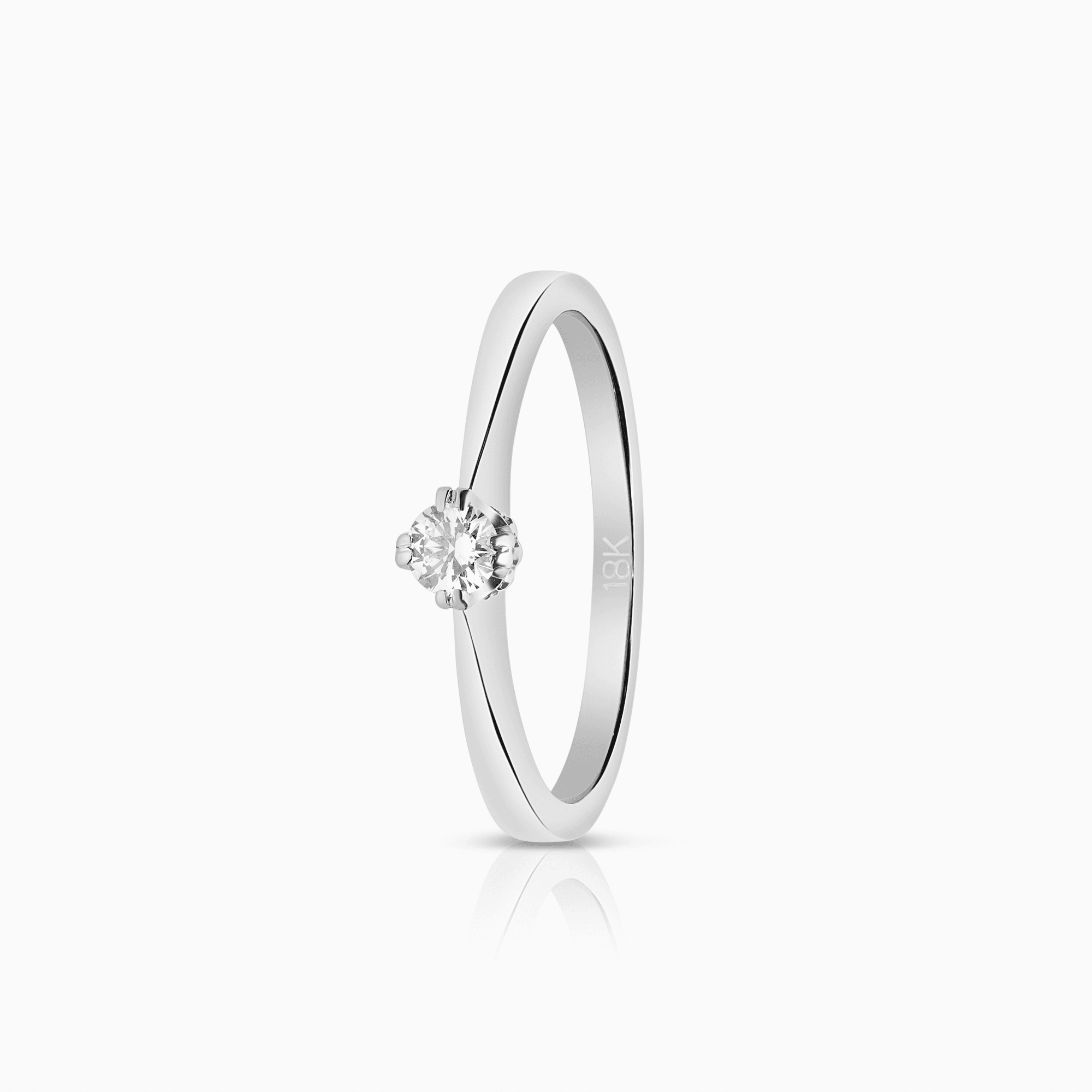 Solitärring 0,15ct 18K vitguld