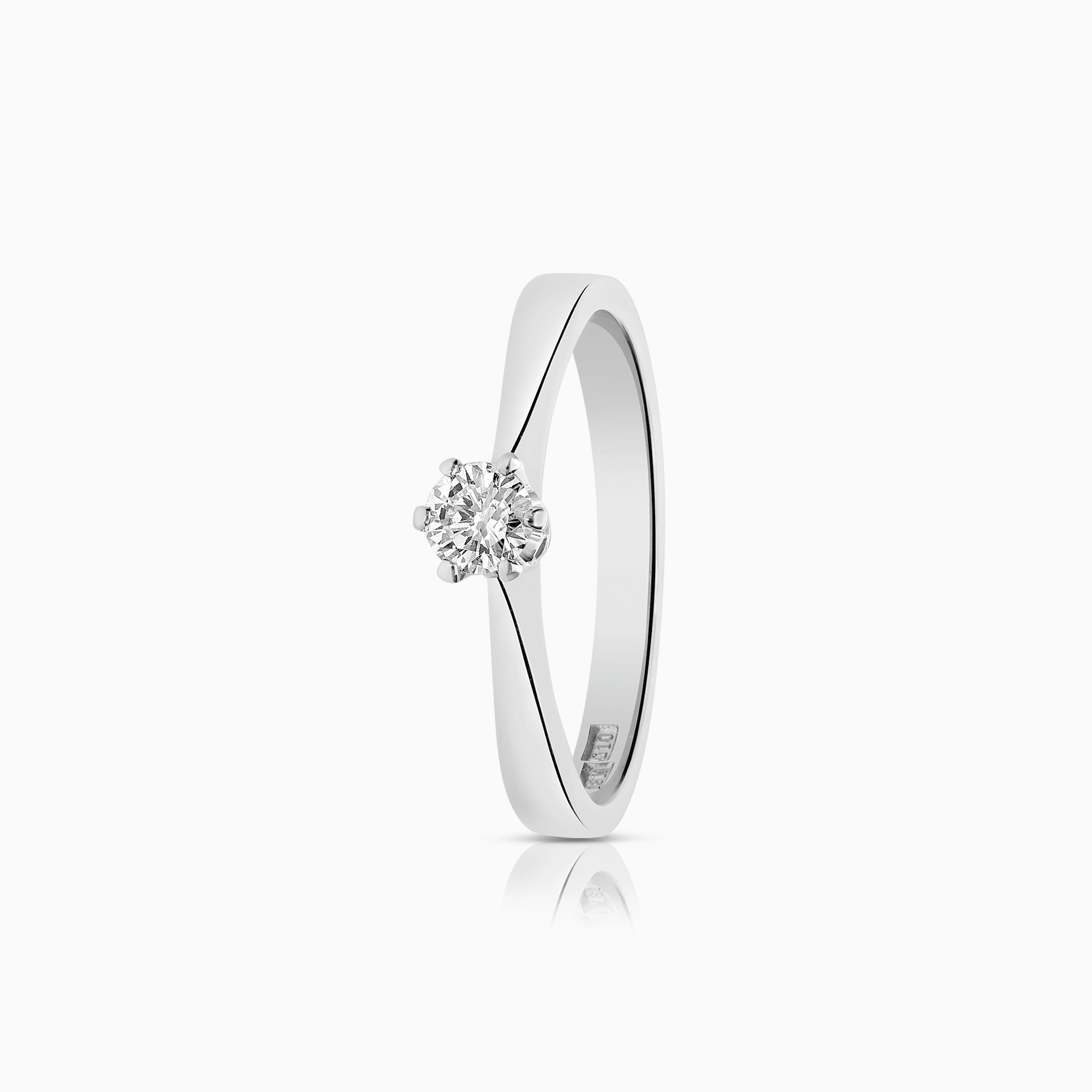 Solitärring 0,17ct 18K vitguld