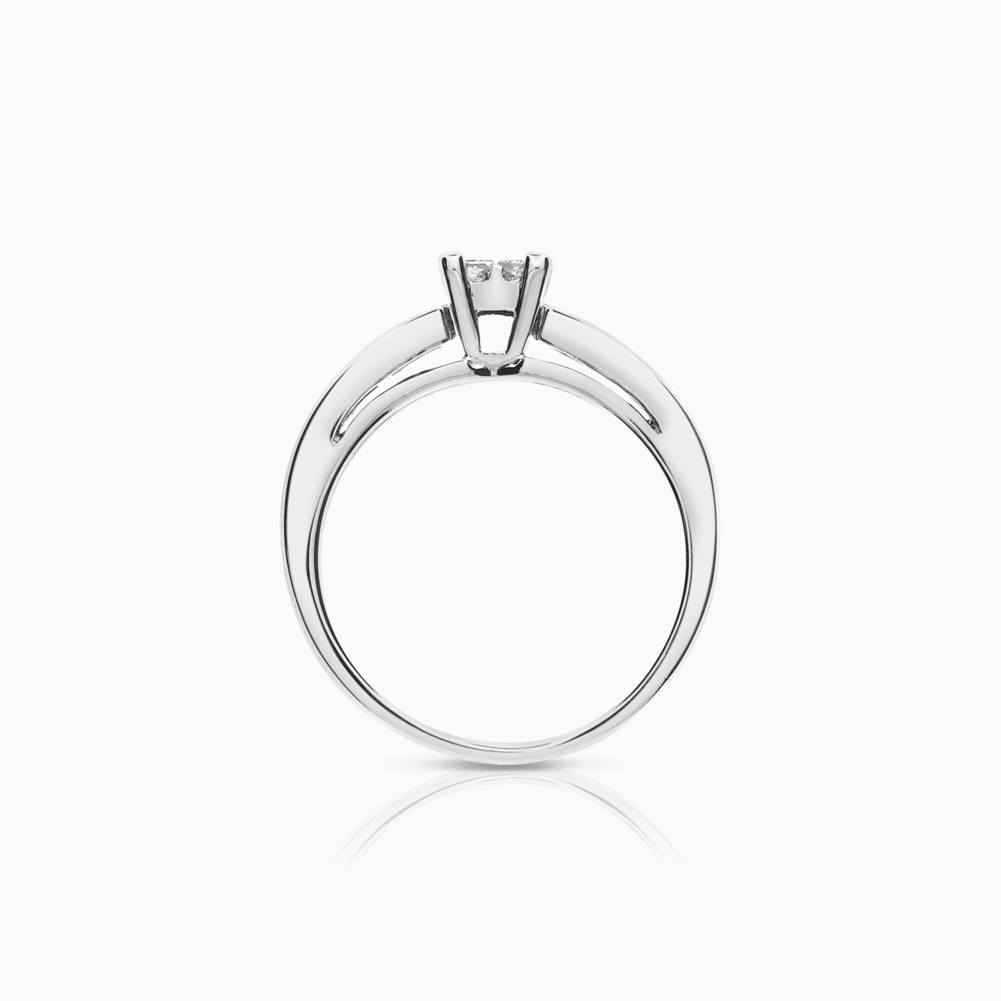 Sidostensring 0,36ct 18K vitguld