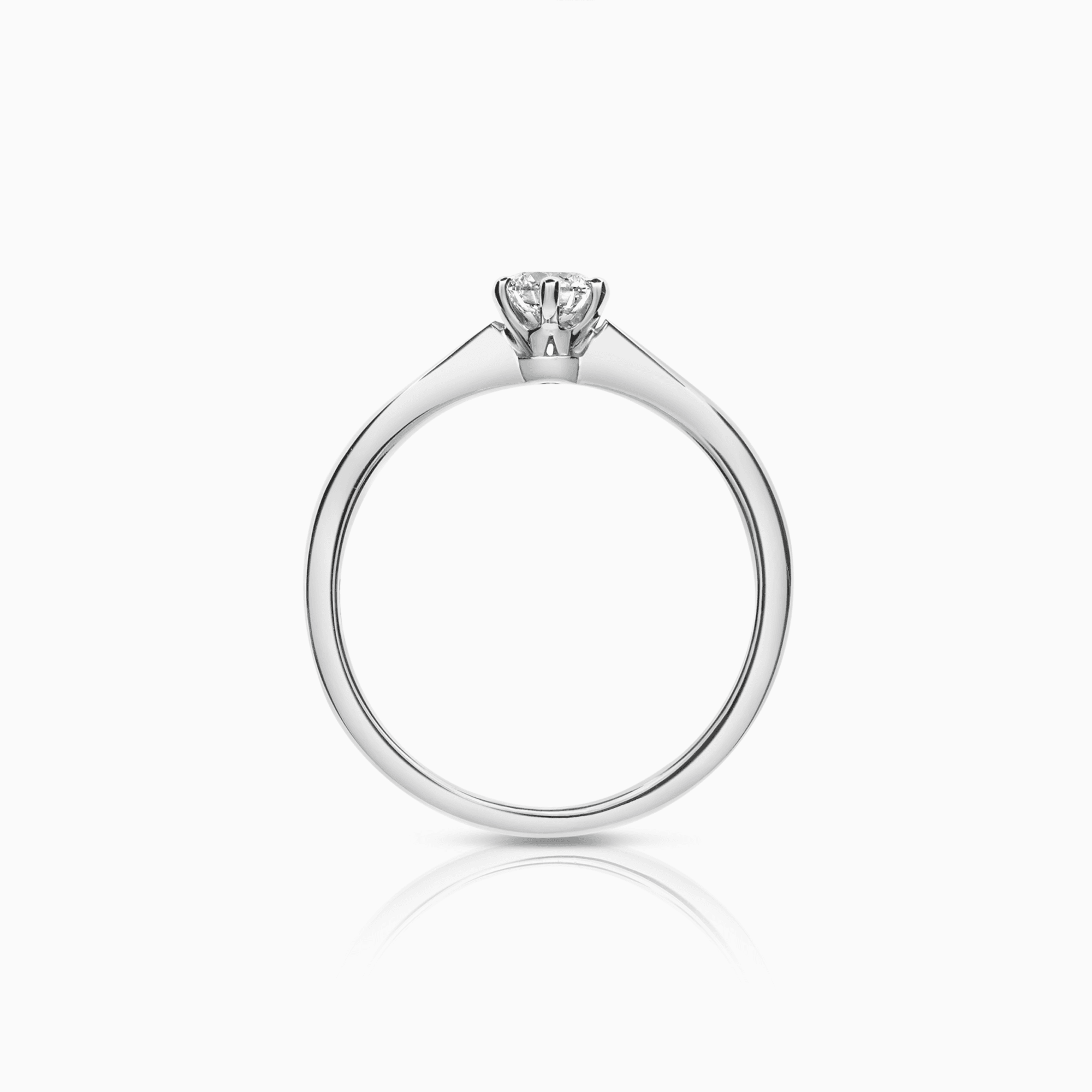 Solitaire ring 0.23ct 18K white gold
