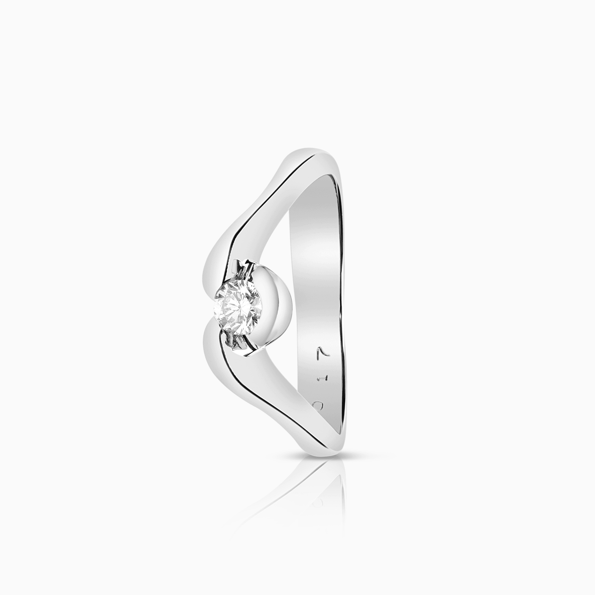 Solitärring 0,17ct 18K vitguld