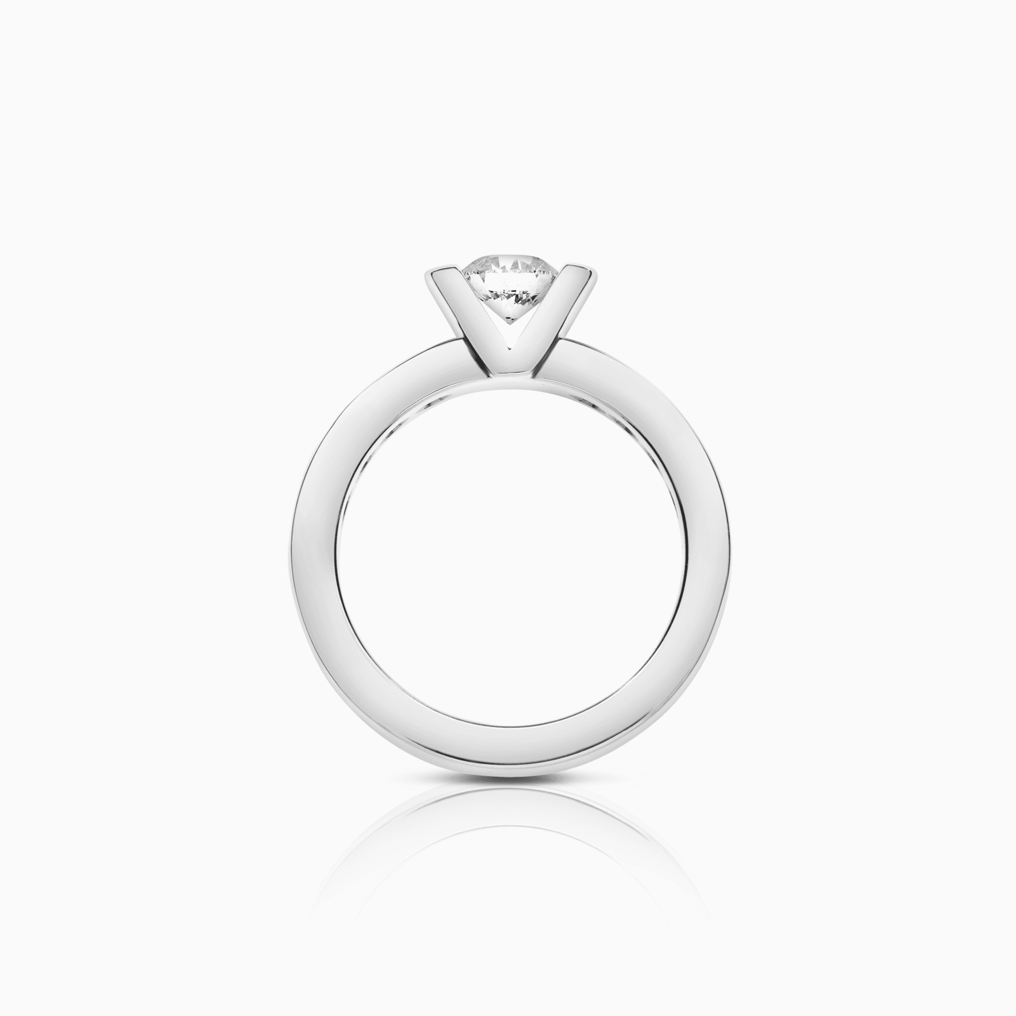 Sidostensring 0,92ct 18K vitguld