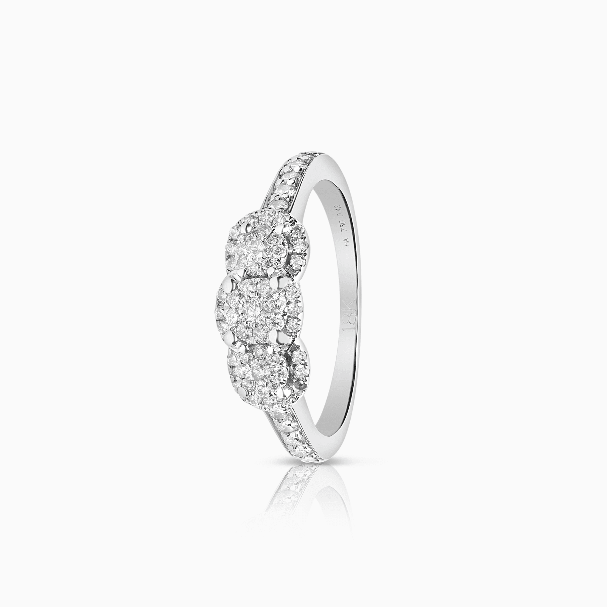 Diamantring 0,42ct 18K vitguld