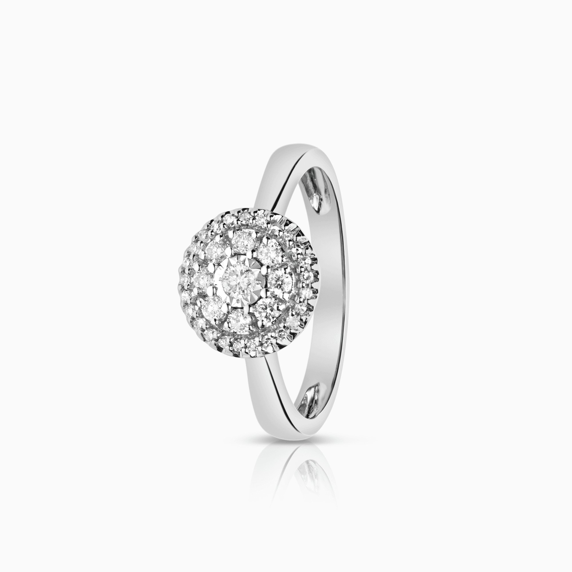 Haloring 0,21ct 18K vitguld