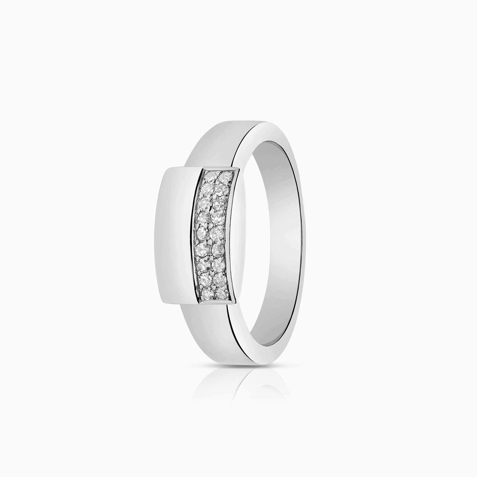 Diamantring 0,11ct 18K vitguld