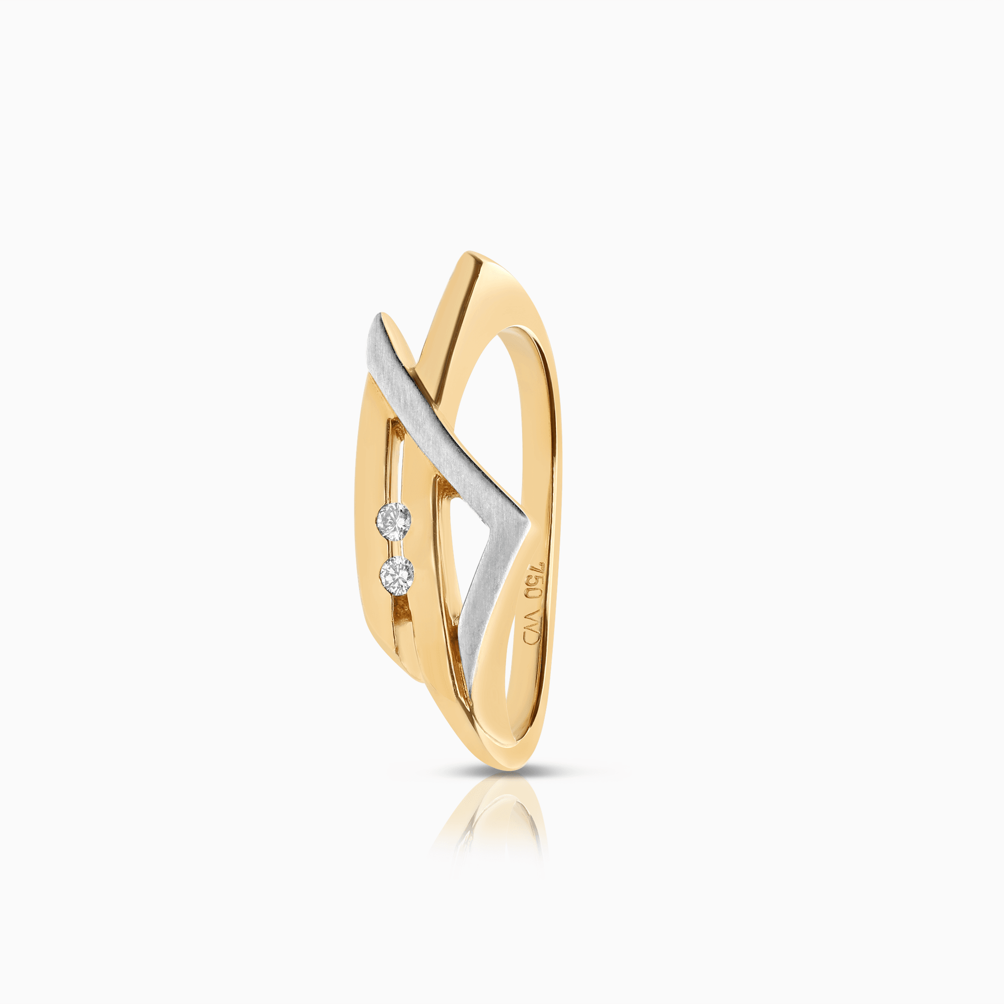Diamantring 0,04ct 18K guld