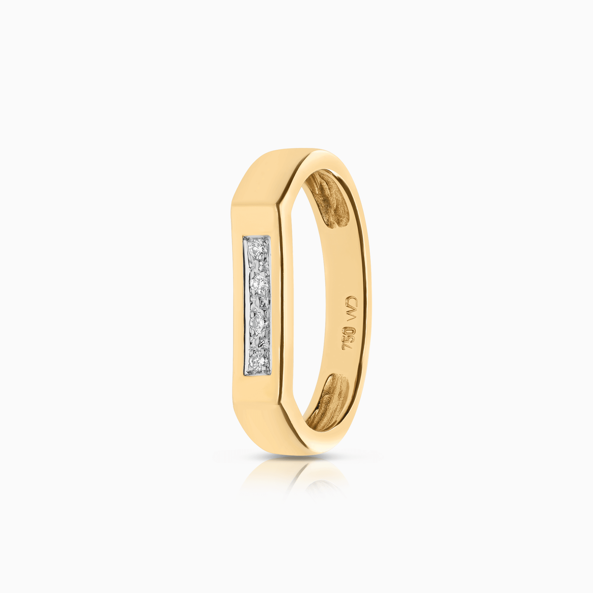 Alliansring 0,04ct 18K guld