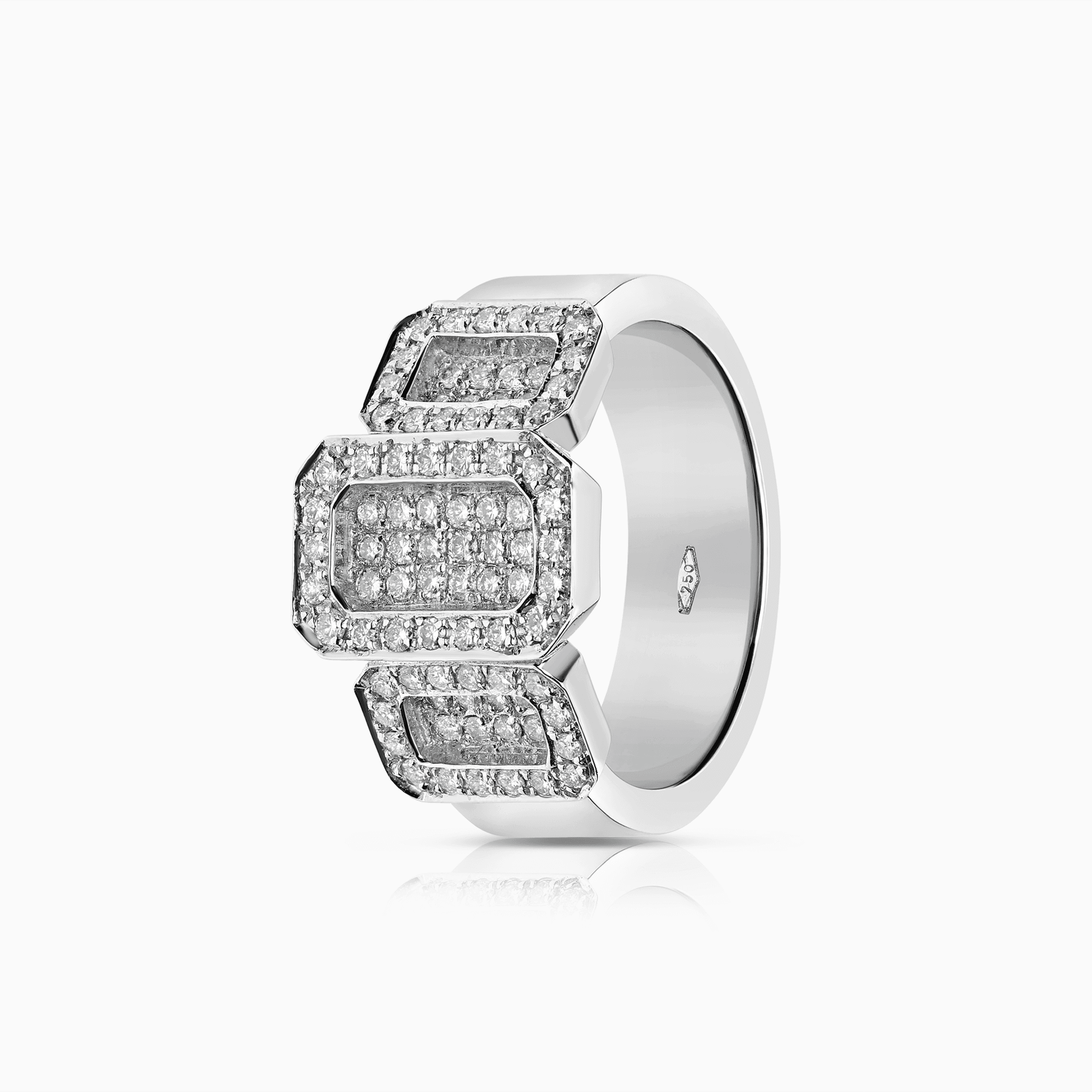 Diamantring 0,75ct 18K vitguld