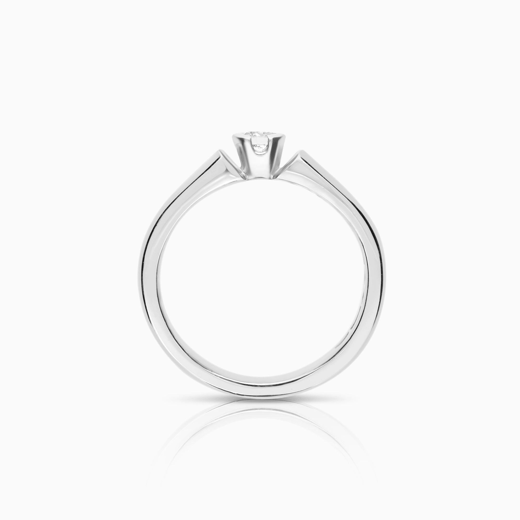 Solitärring 0,09ct 18K vitguld