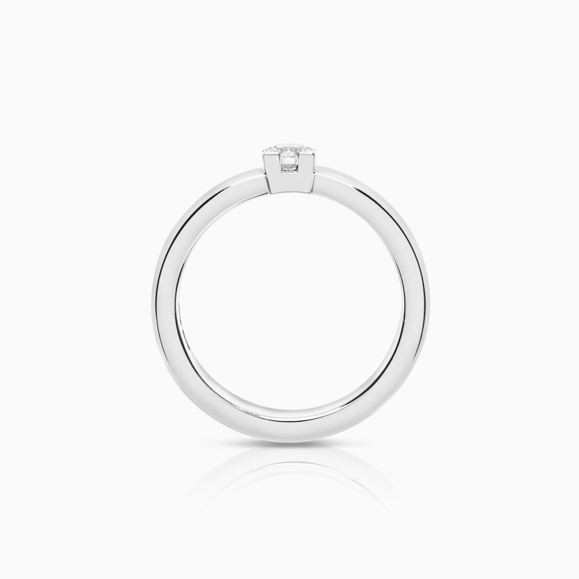 Solitaire-ring 0,25ct 18K hvitt gull