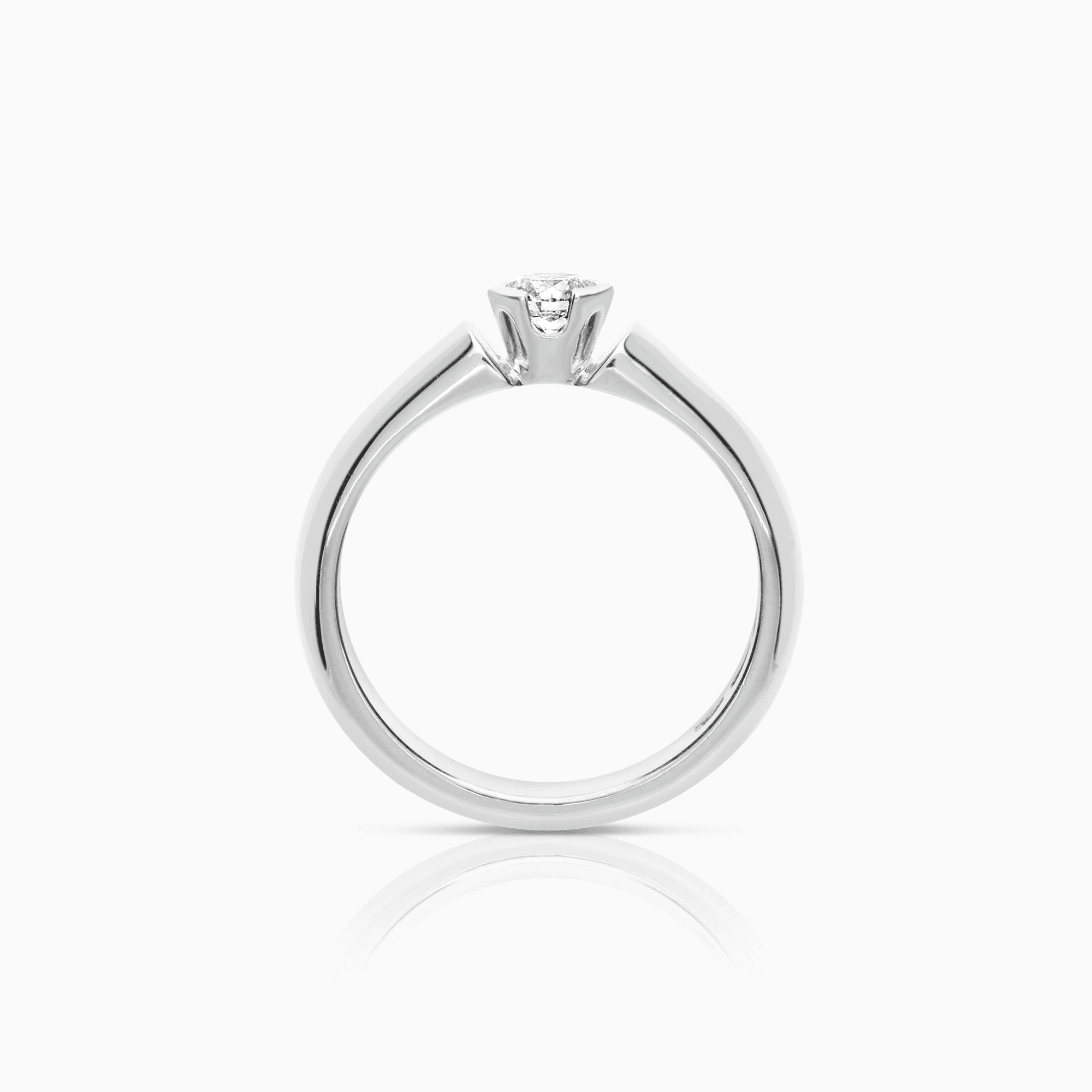 Solitaire-ring 0,25ct 18K hvitt gull