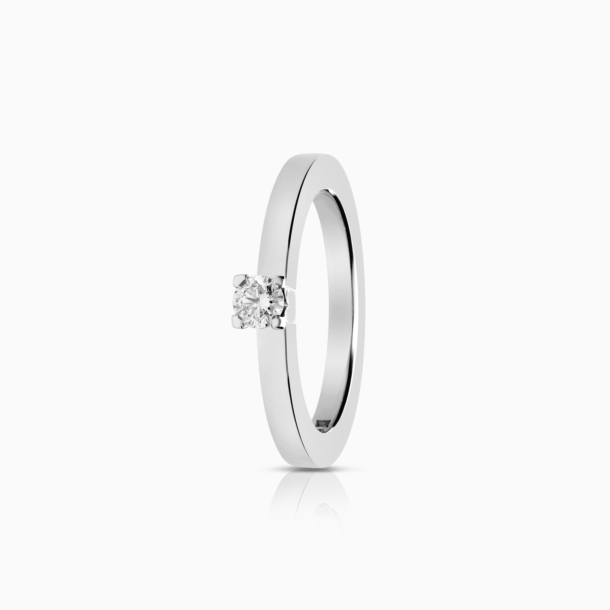 Solitärring 0,15ct 18K vitguld