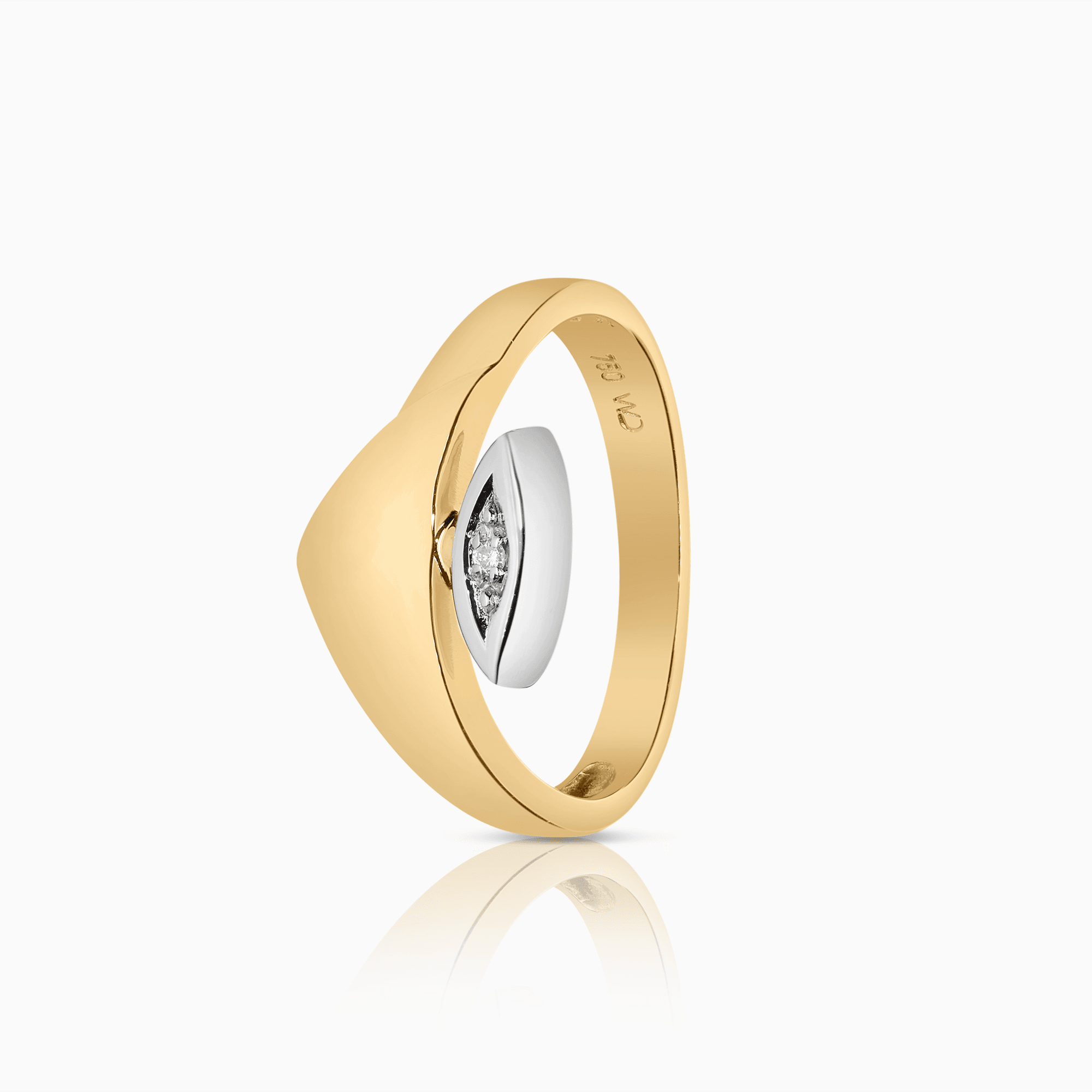 Diamantring 0,01ct 18K guld